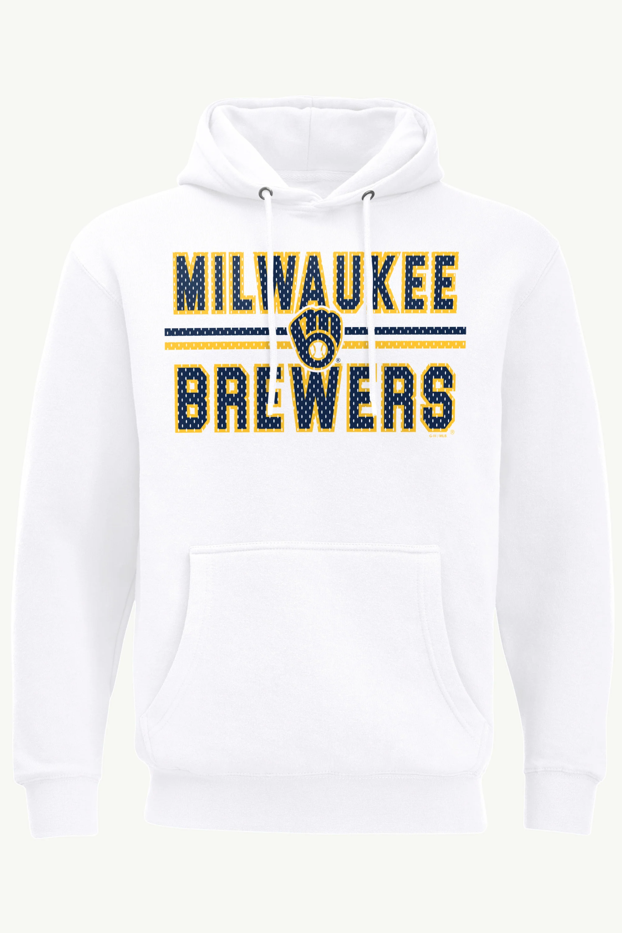 MENS MILWAUKEE BREWERS MESH LOOK HOODIE