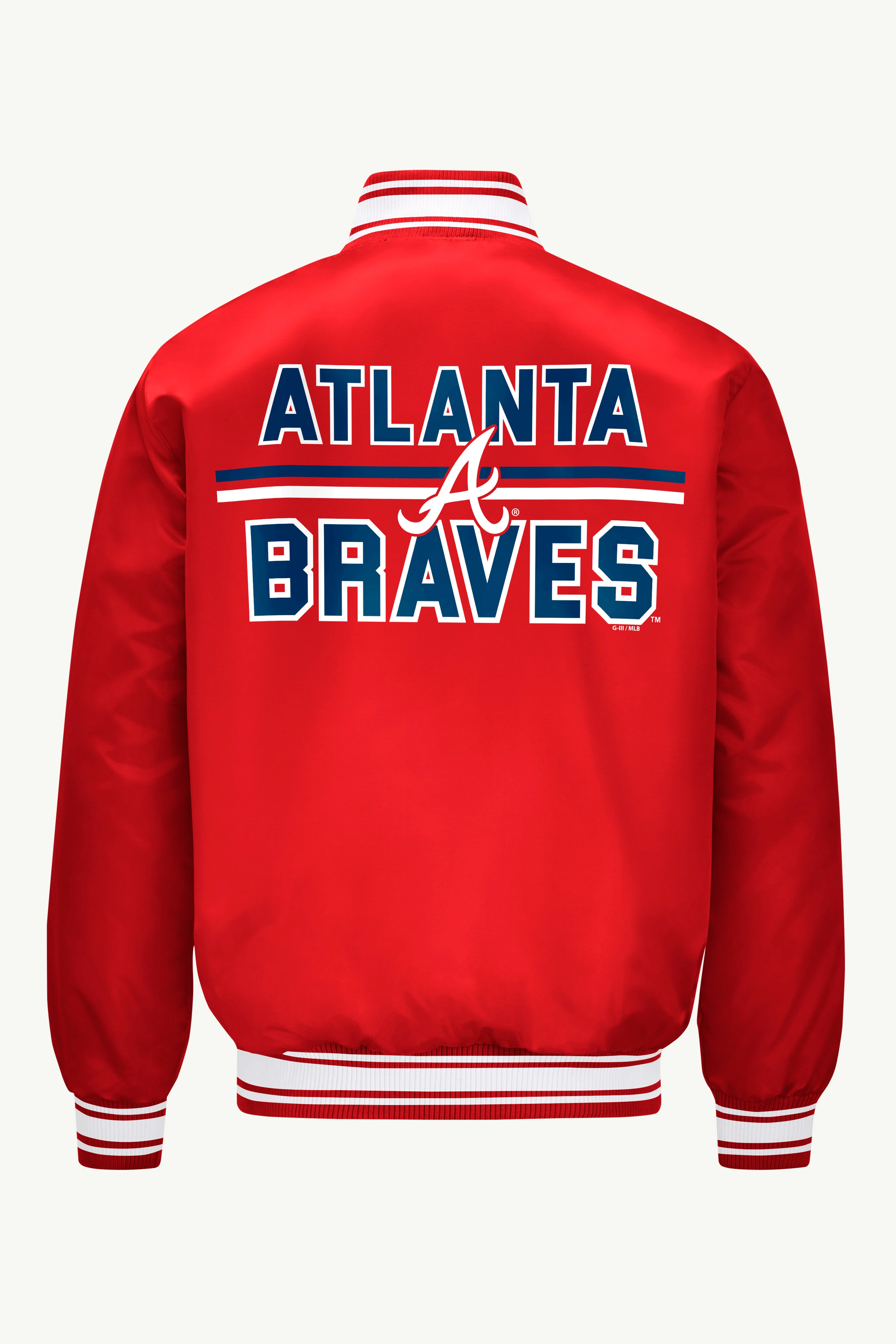 MENS ATLANTA BRAVES SATIN VARSITY JACKET - Image 3