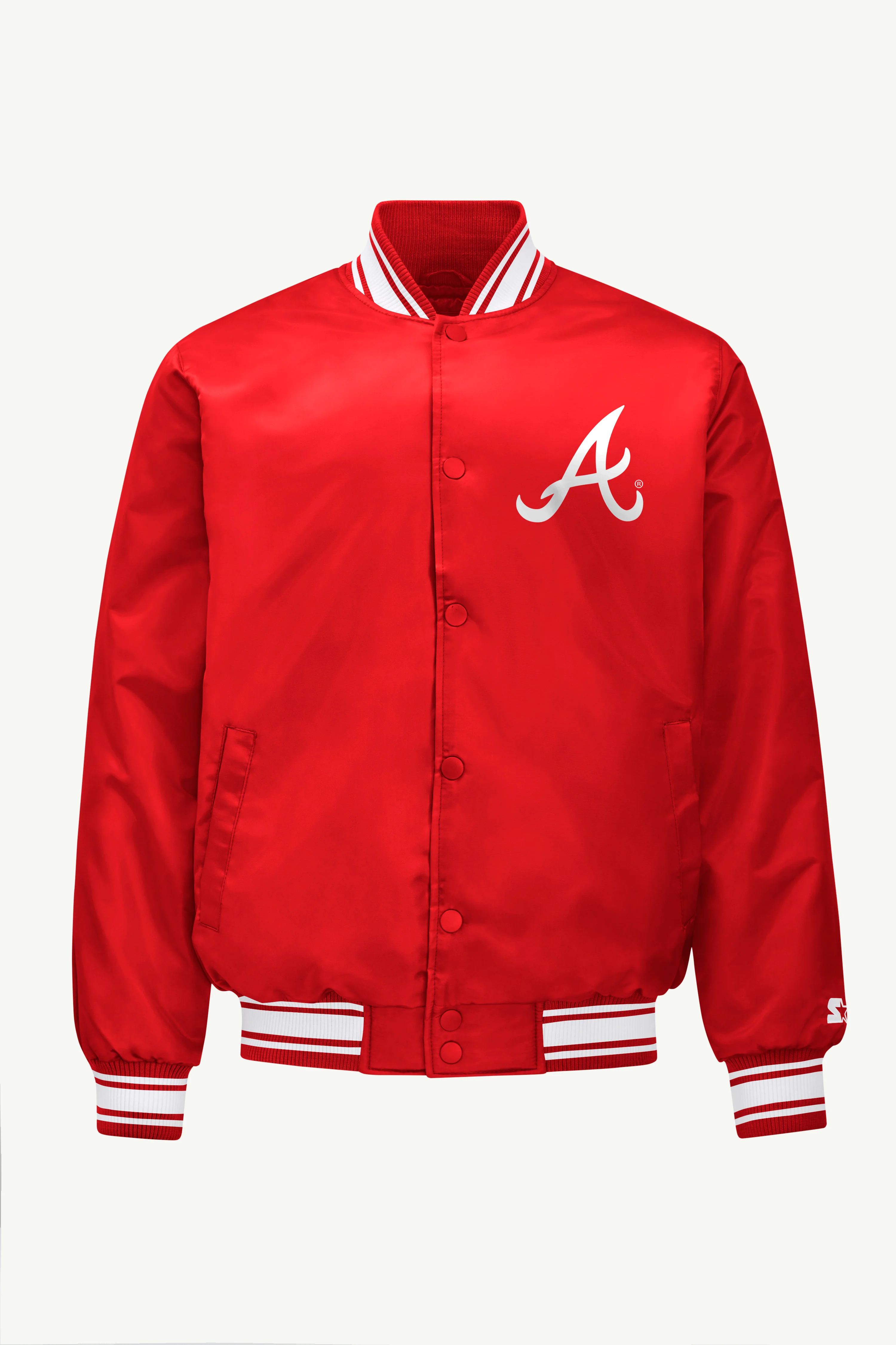 MENS ATLANTA BRAVES SATIN VARSITY JACKET - Image 4