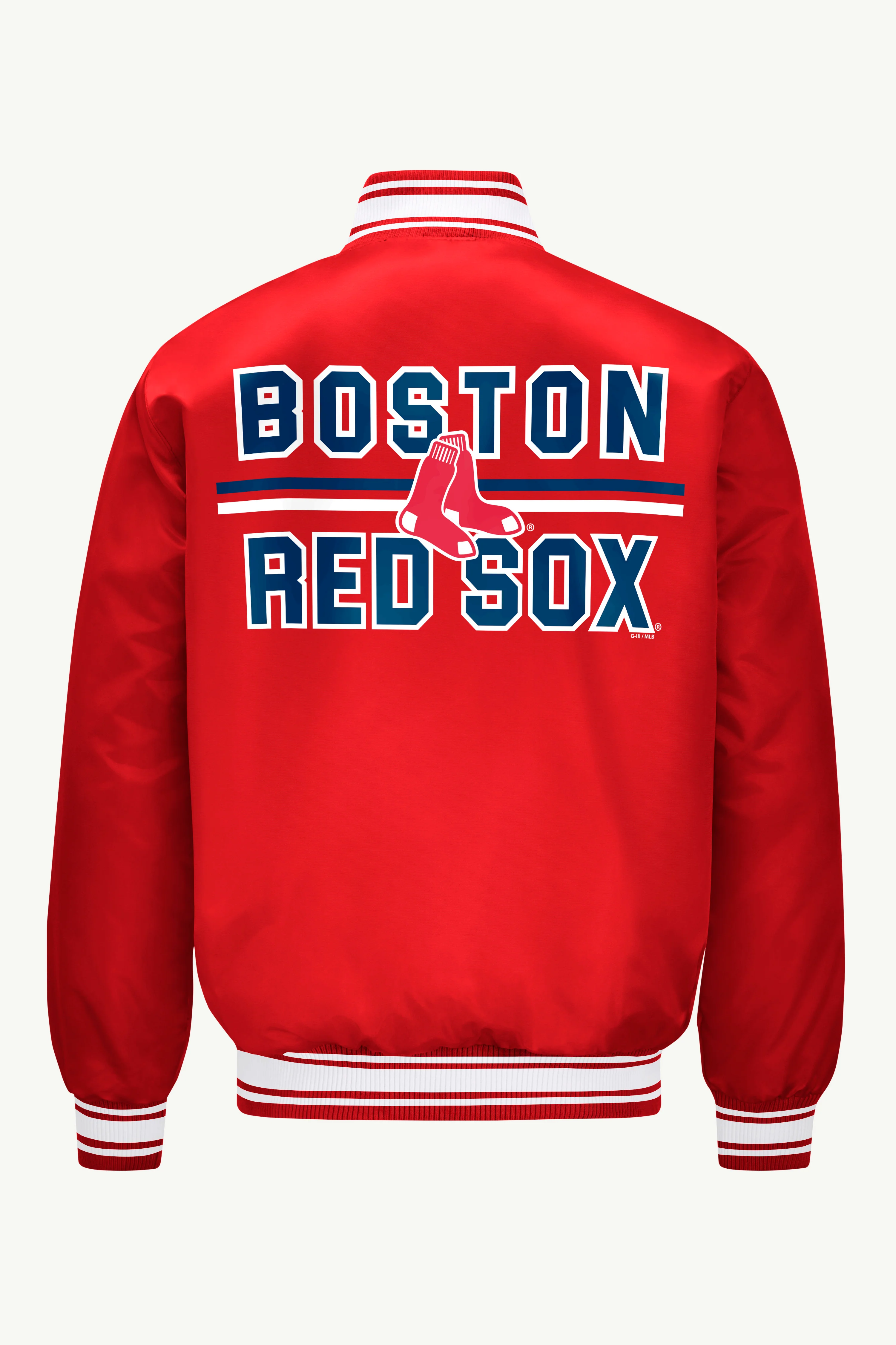 MENS BOSTON RED SOX SATIN VARSITY JACKET - Image 2