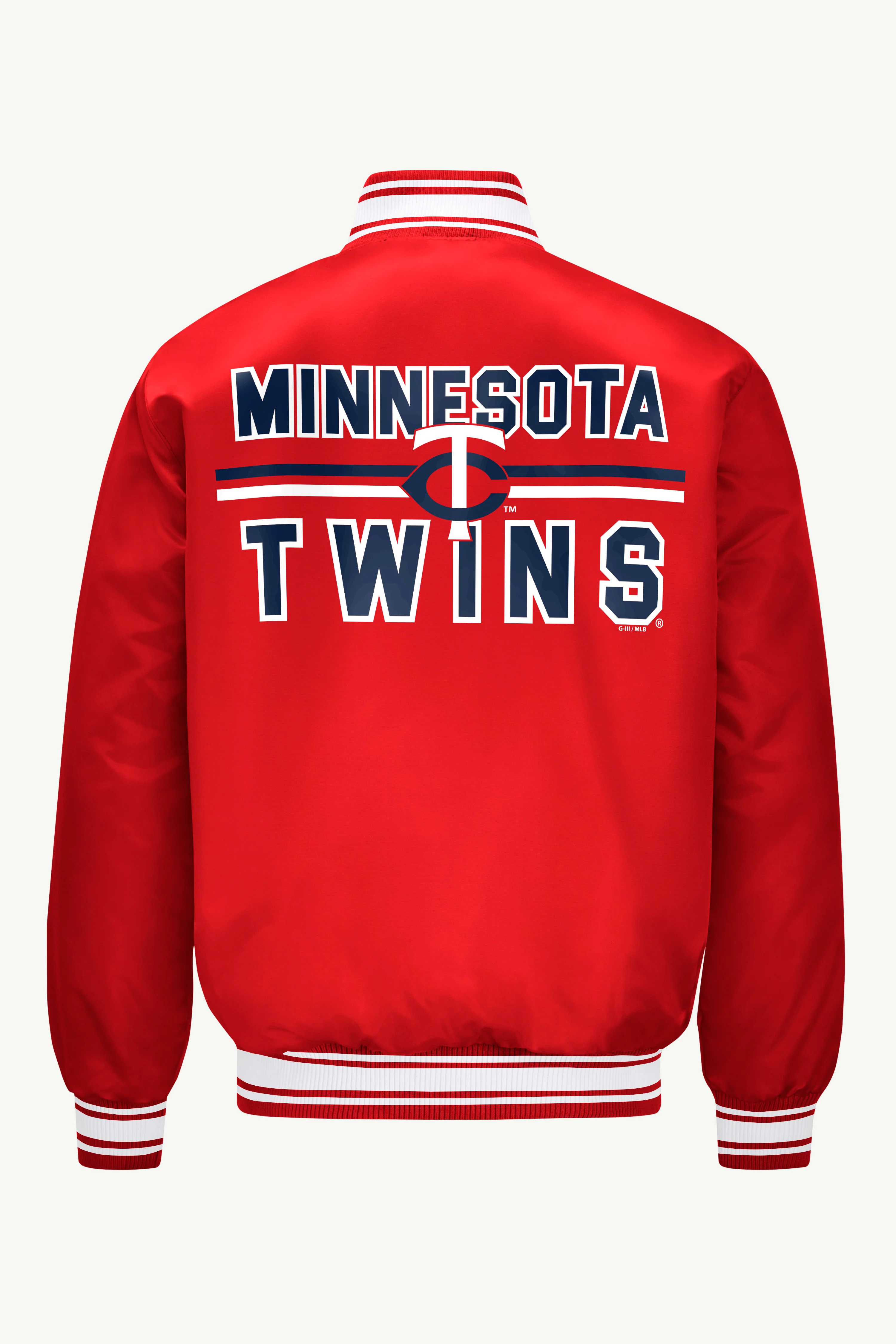 MENS MINNESOTA TWINS SATIN VARSITY JACKET - Image 2