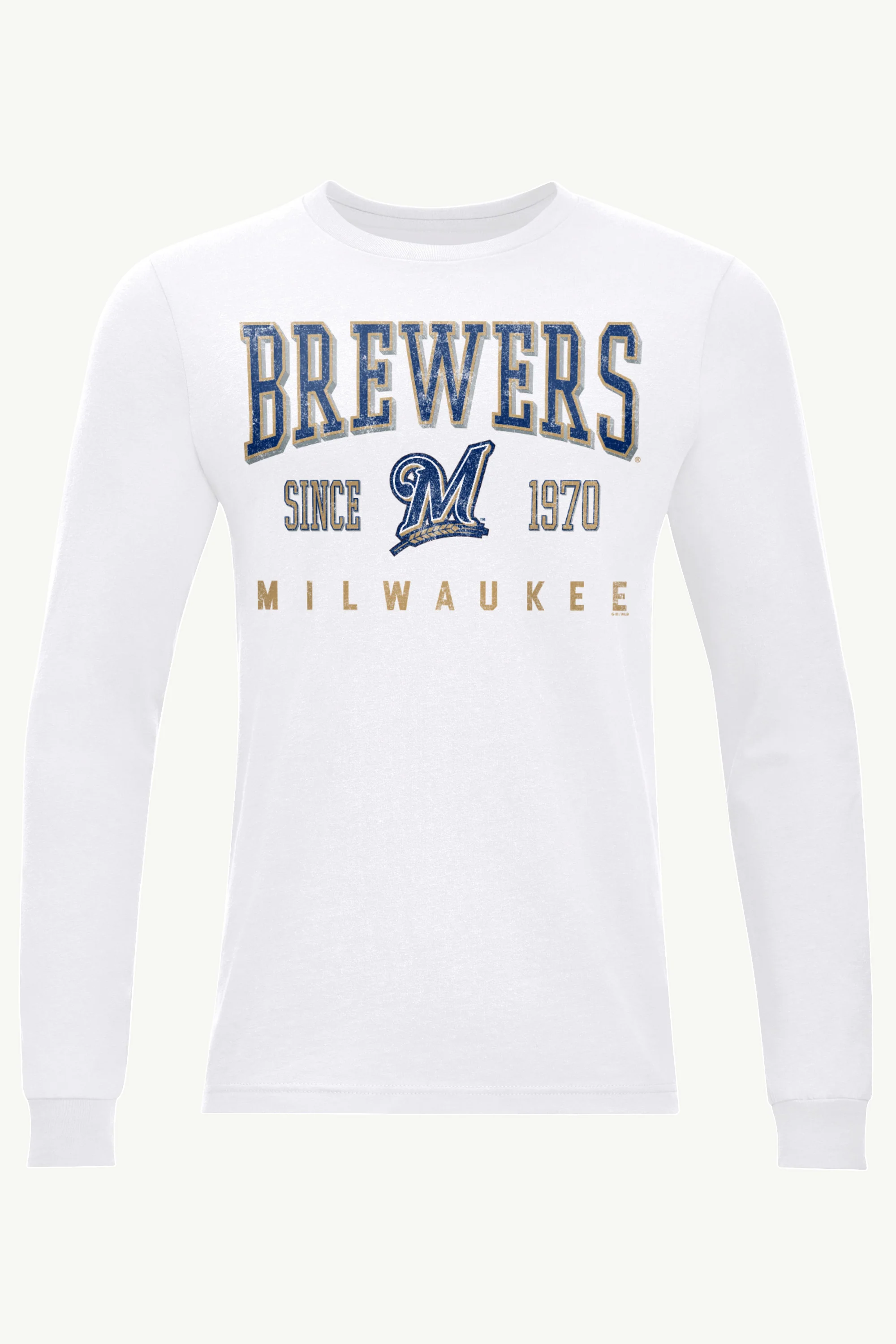 MENS MILWAUKEE BREWERS RETRO LONG SLEEVE T SHIRT