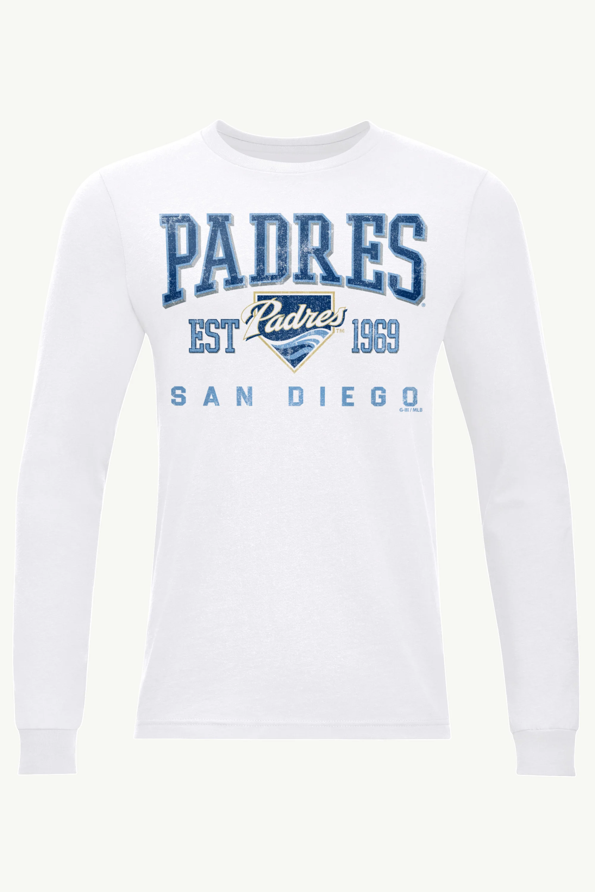 MENS SAN DIEGO PADRES RETRO LONG SLEEVE T SHIRT