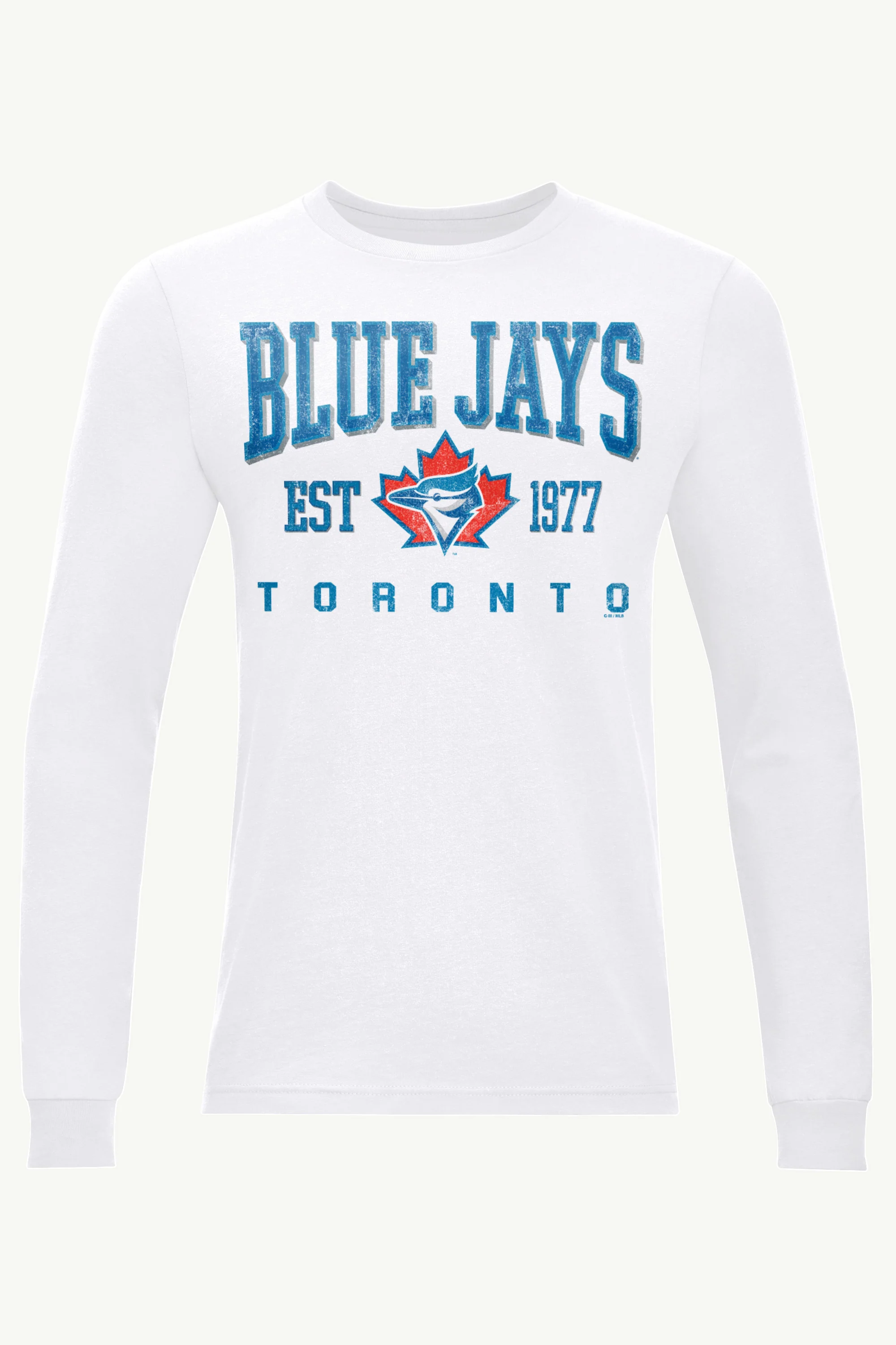 MENS TORONTO BLUE JAYS RETRO LONG SLEEVE T SHIRT