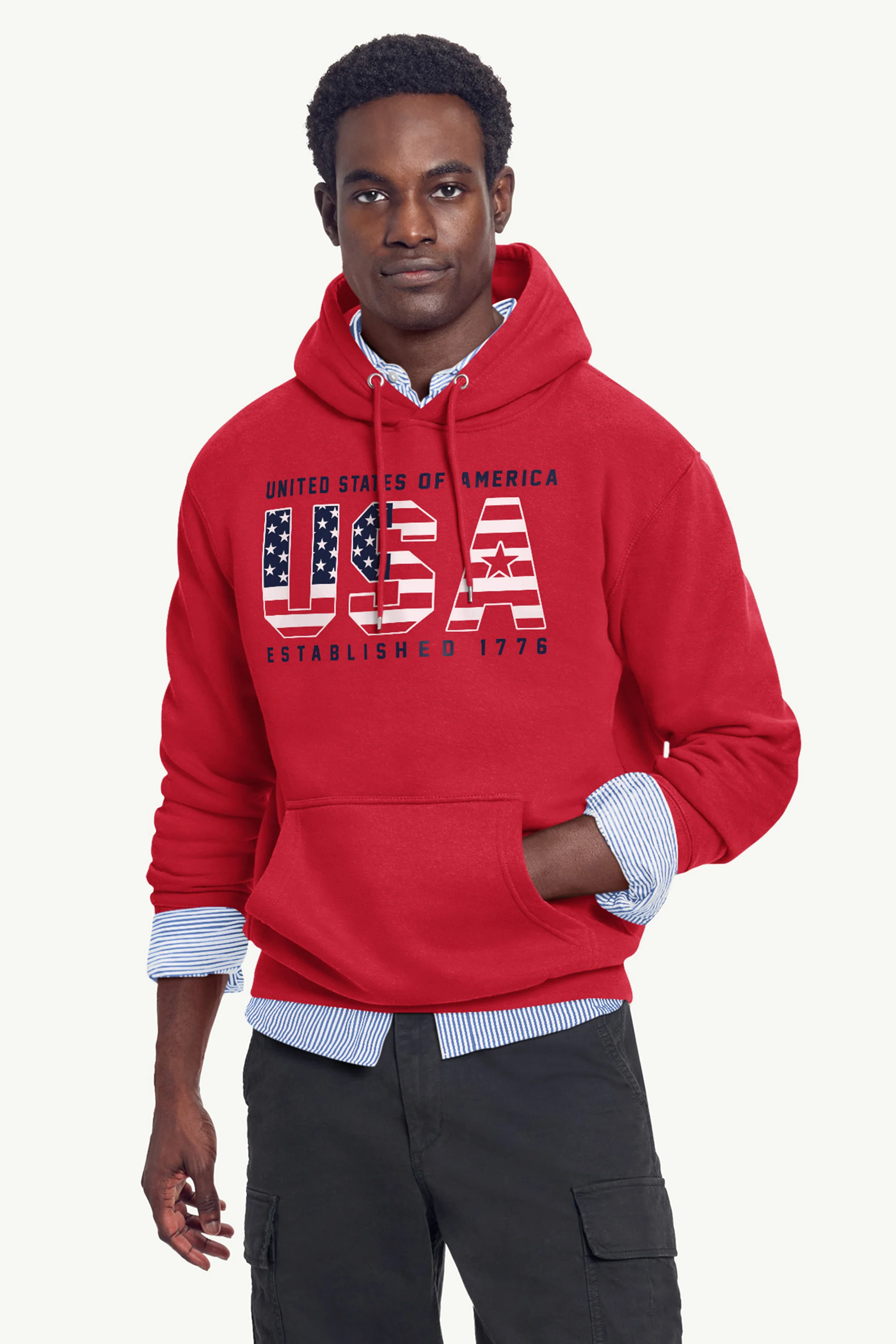 MENS STARTER USA FLAG HOODIE - Image 3