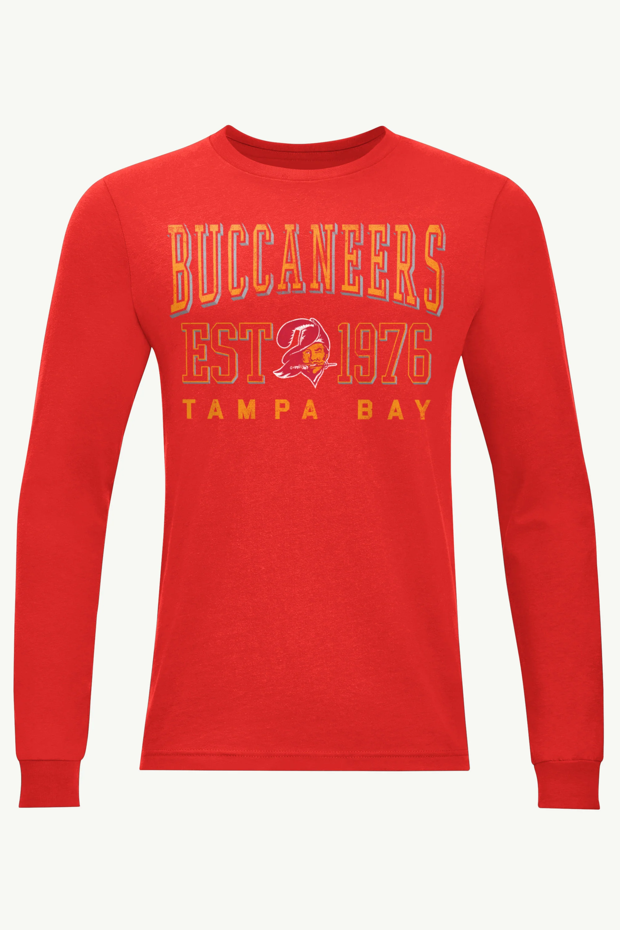 MENS TAMPA BAY BUCCANEERS RETRO LONG SLEEVE T SHIRT