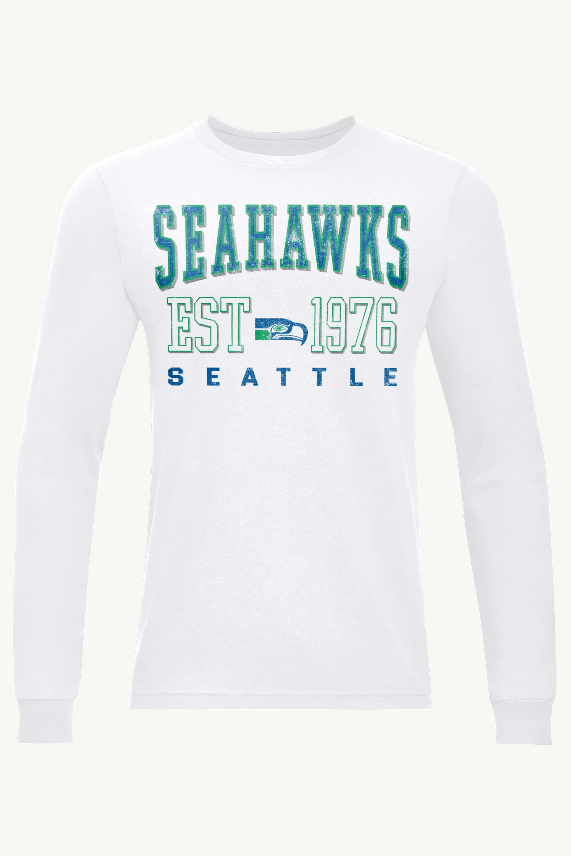 MENS SEATTLE SEAHAWKS RETRO LONG SLEEVE T SHIRT