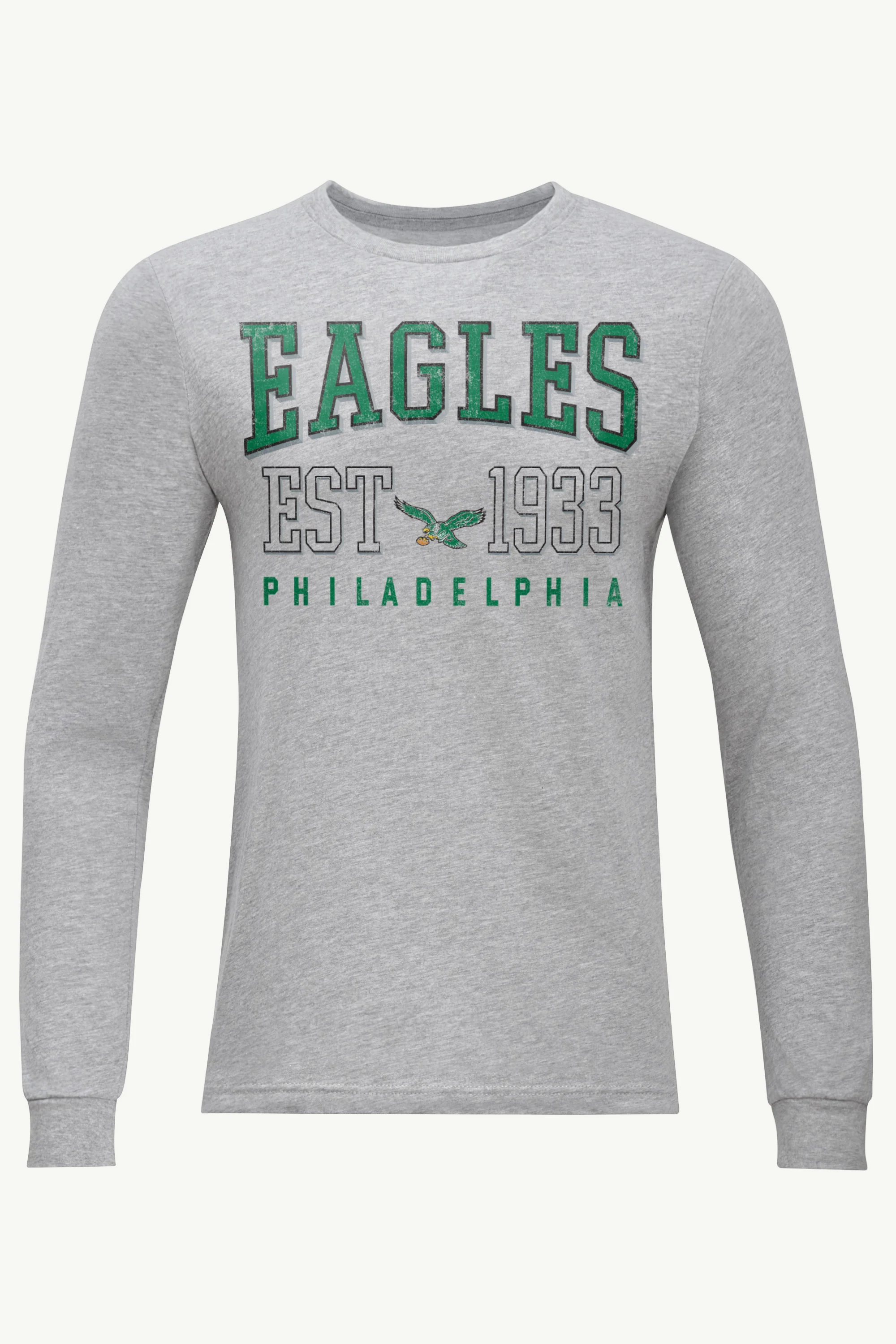 MENS PHILADELPHIA EAGLES RETRO LONG SLEEVE T SHIRT