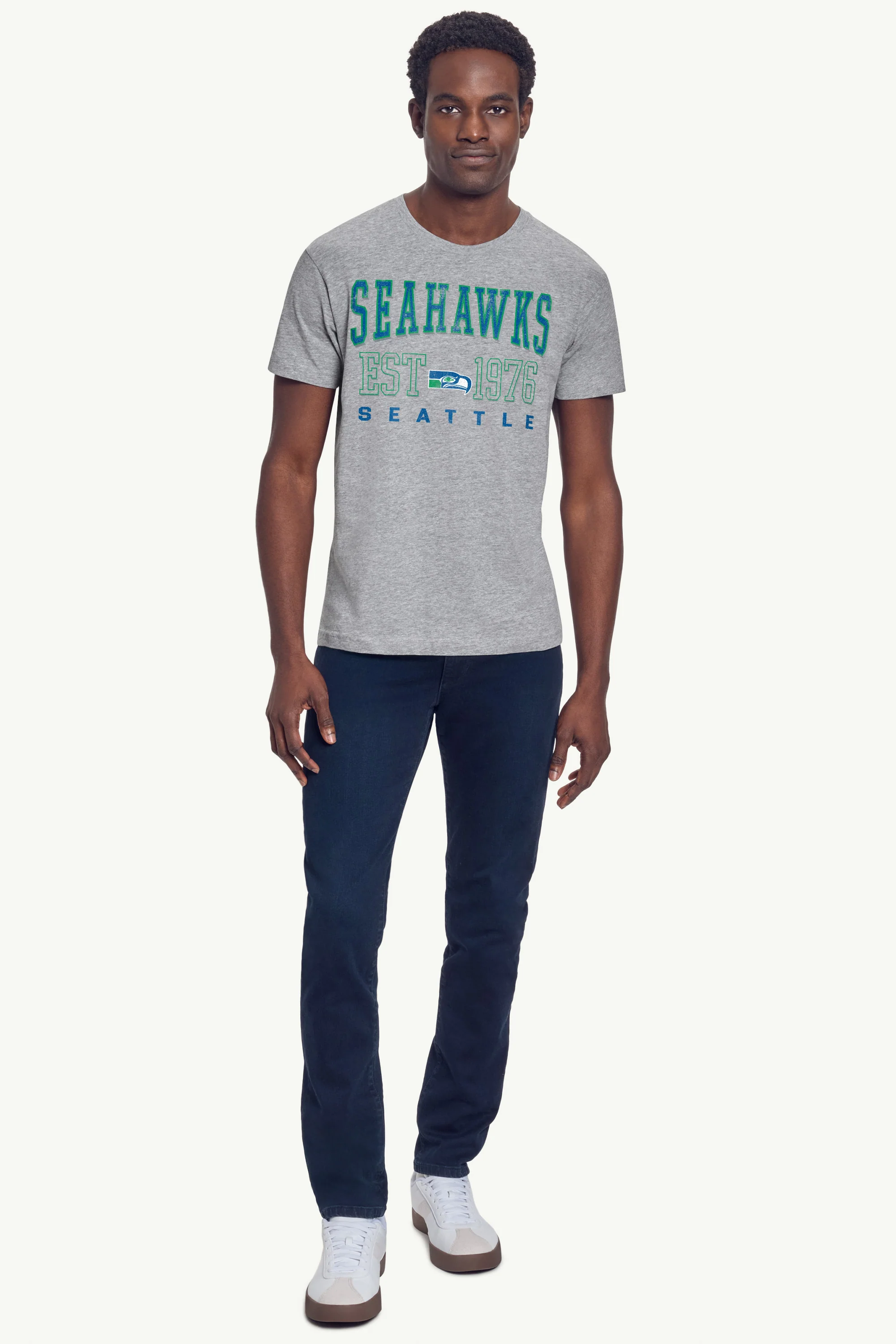 MENS SEATTLE SEAHAWKS RETRO T SHIRT - Image 2