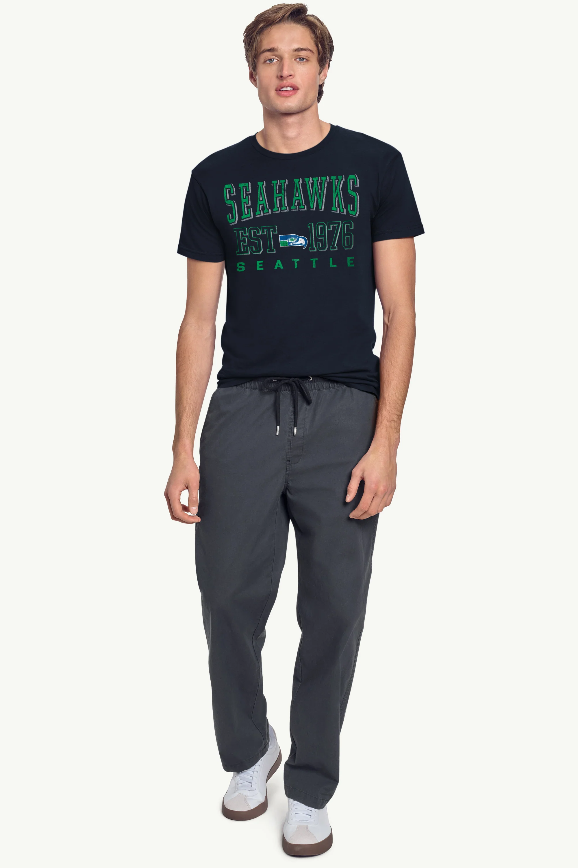 MENS SEATTLE SEAHAWKS RETRO T SHIRT - Image 3
