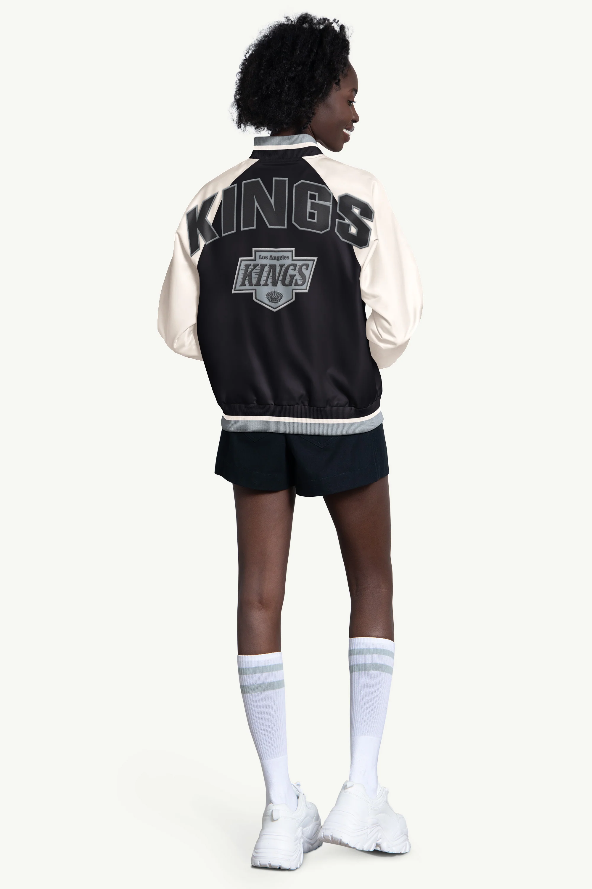 WOMENS LOS ANGELES KINGS BLITZ VARSITY JACKET - Image 2
