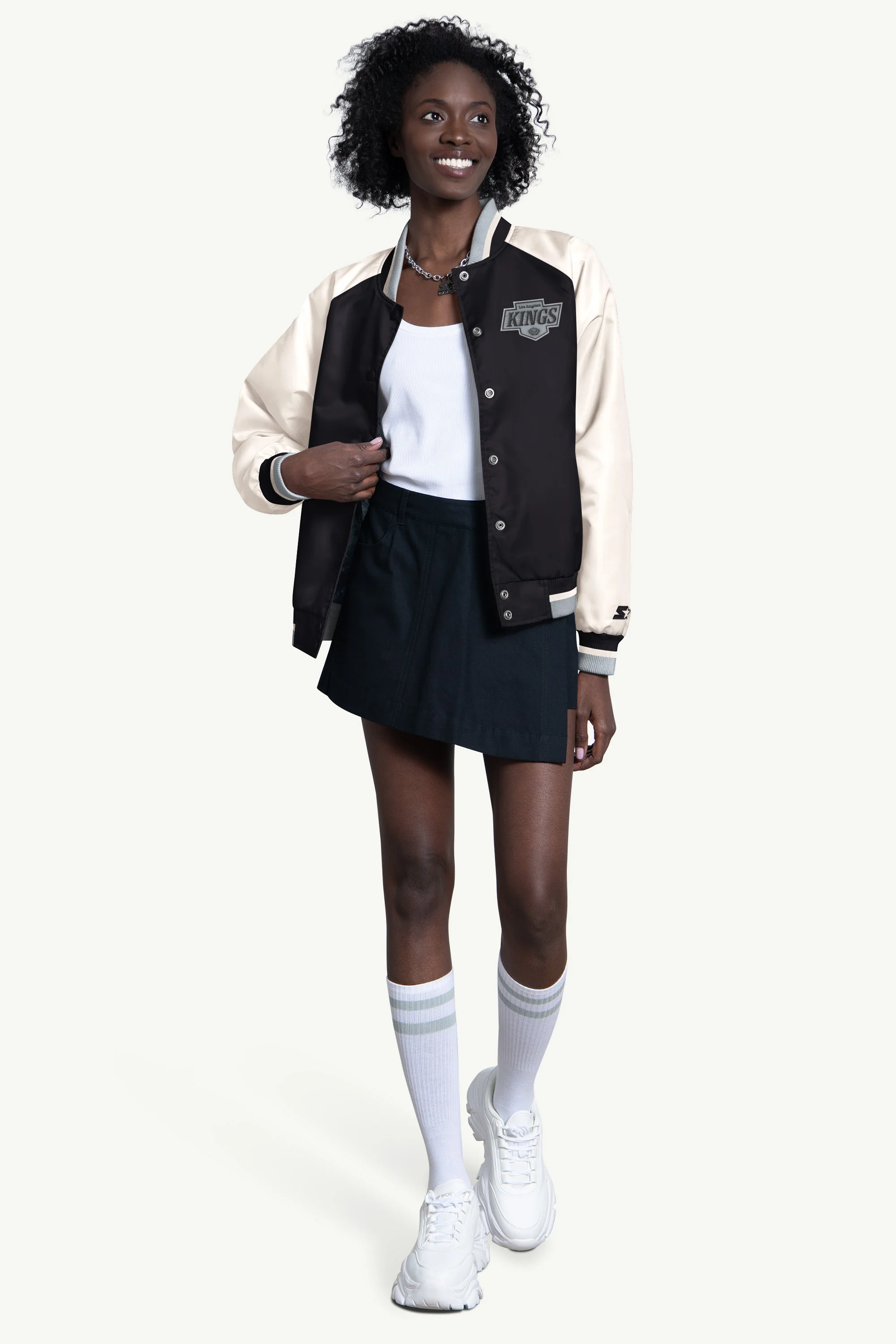 WOMENS LOS ANGELES KINGS BLITZ VARSITY JACKET - Image 4