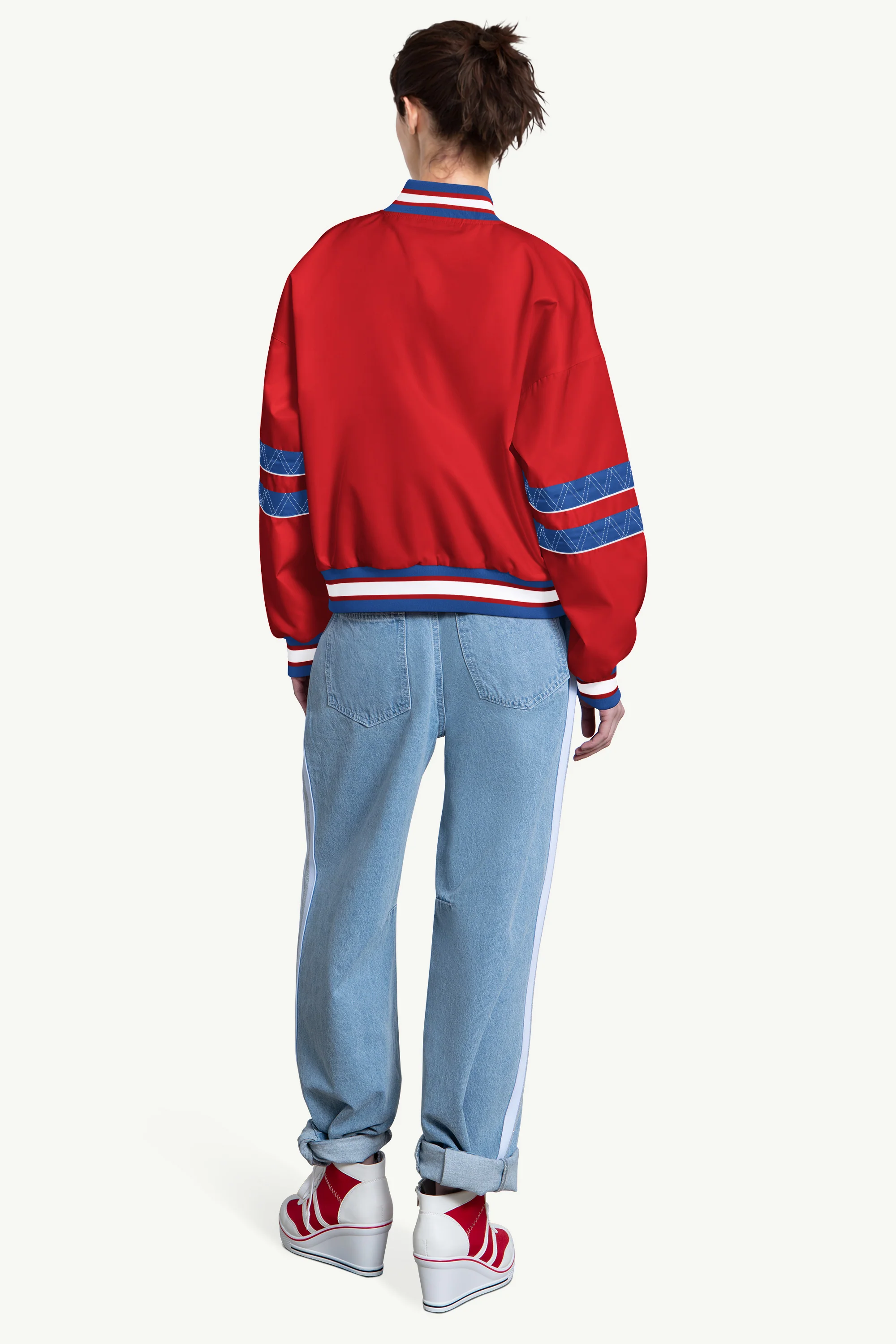 WOMENS PHILADELPHIA PHILLIES INTERCEPTION VARSITY JACKET - Image 2