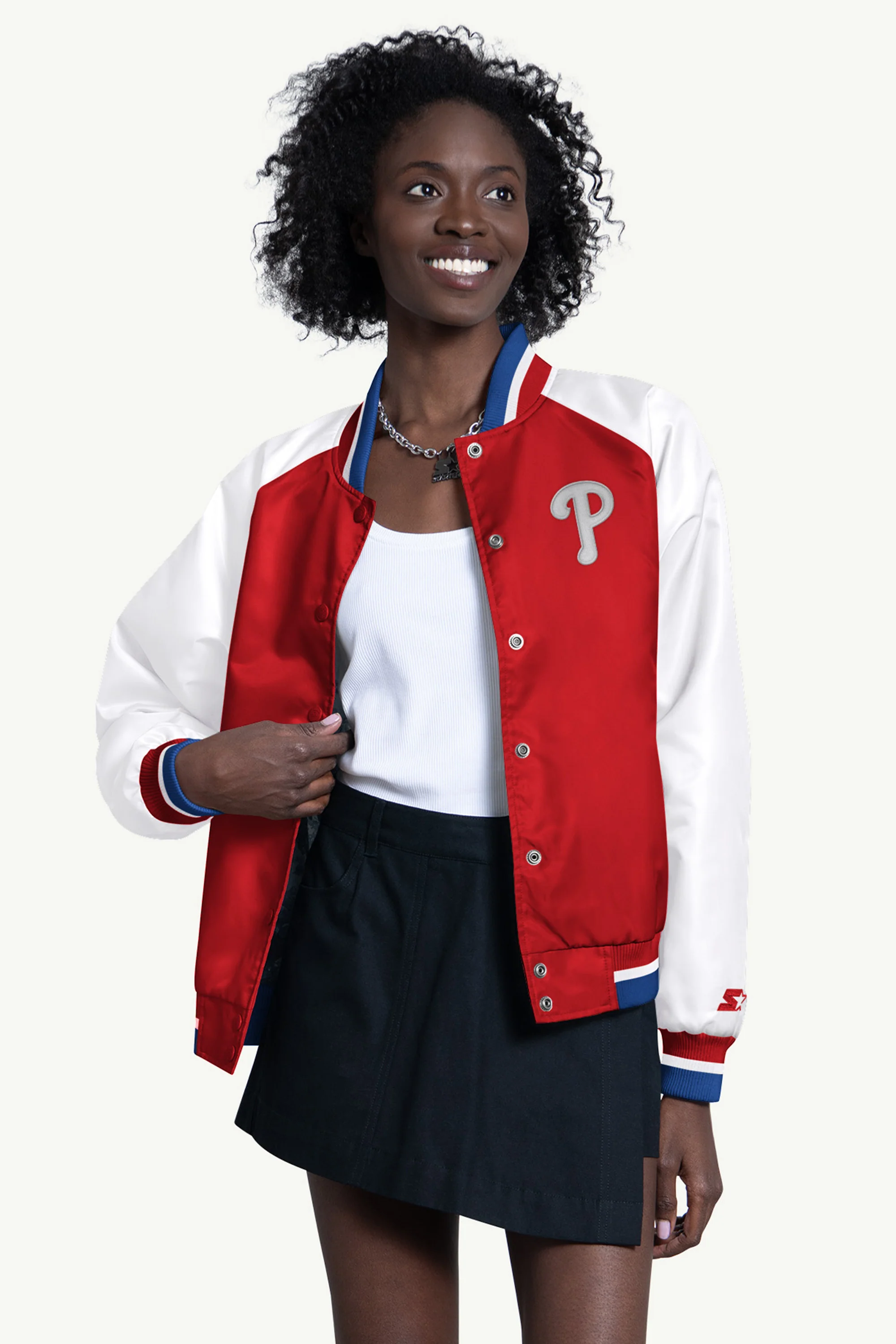 WOMENS PHILADELPHIA PHILLIES BLITZ VARSITY JACKET