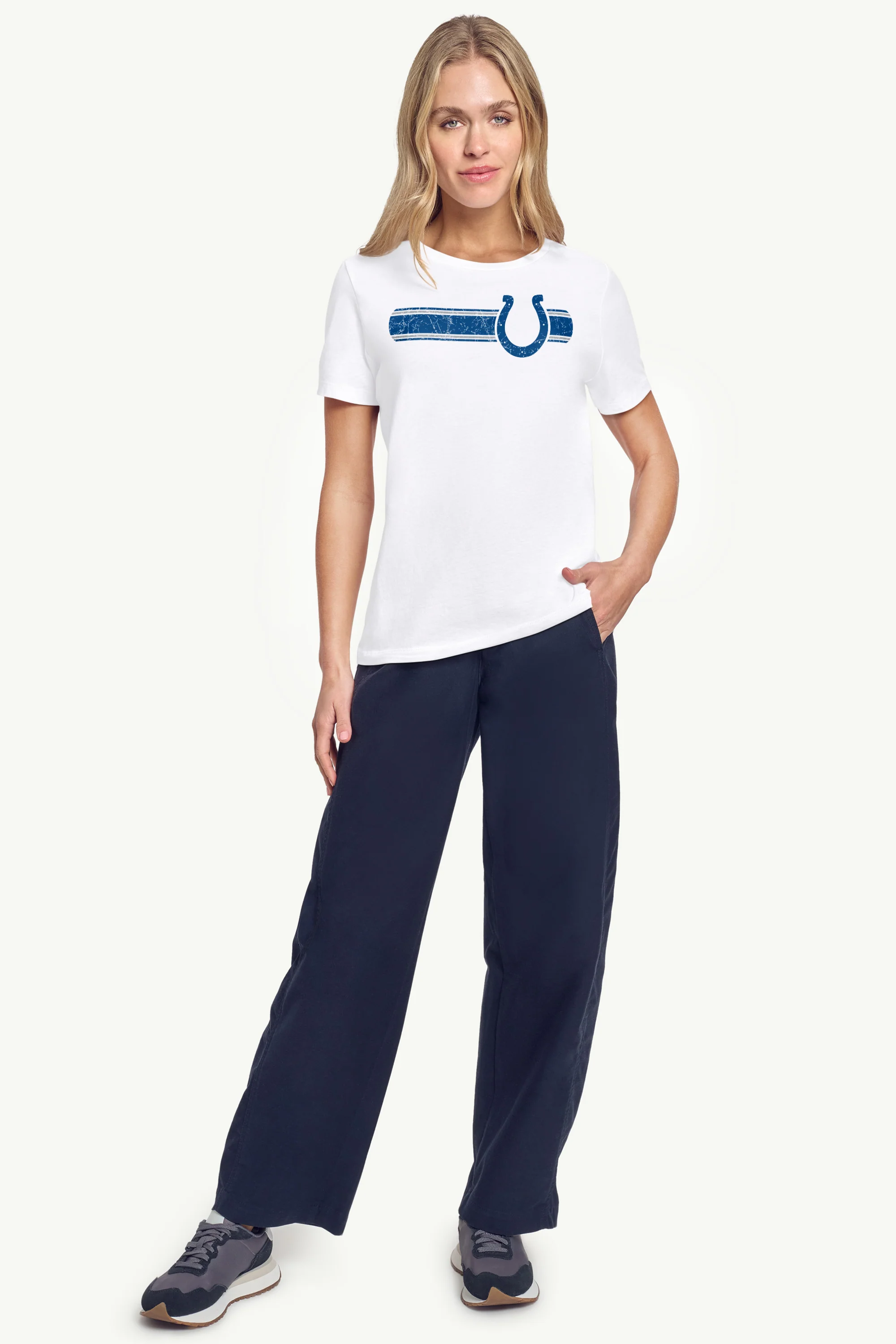 WOMENS INDIANAPOLIS COLTS STRIPE T SHIRT - Image 2