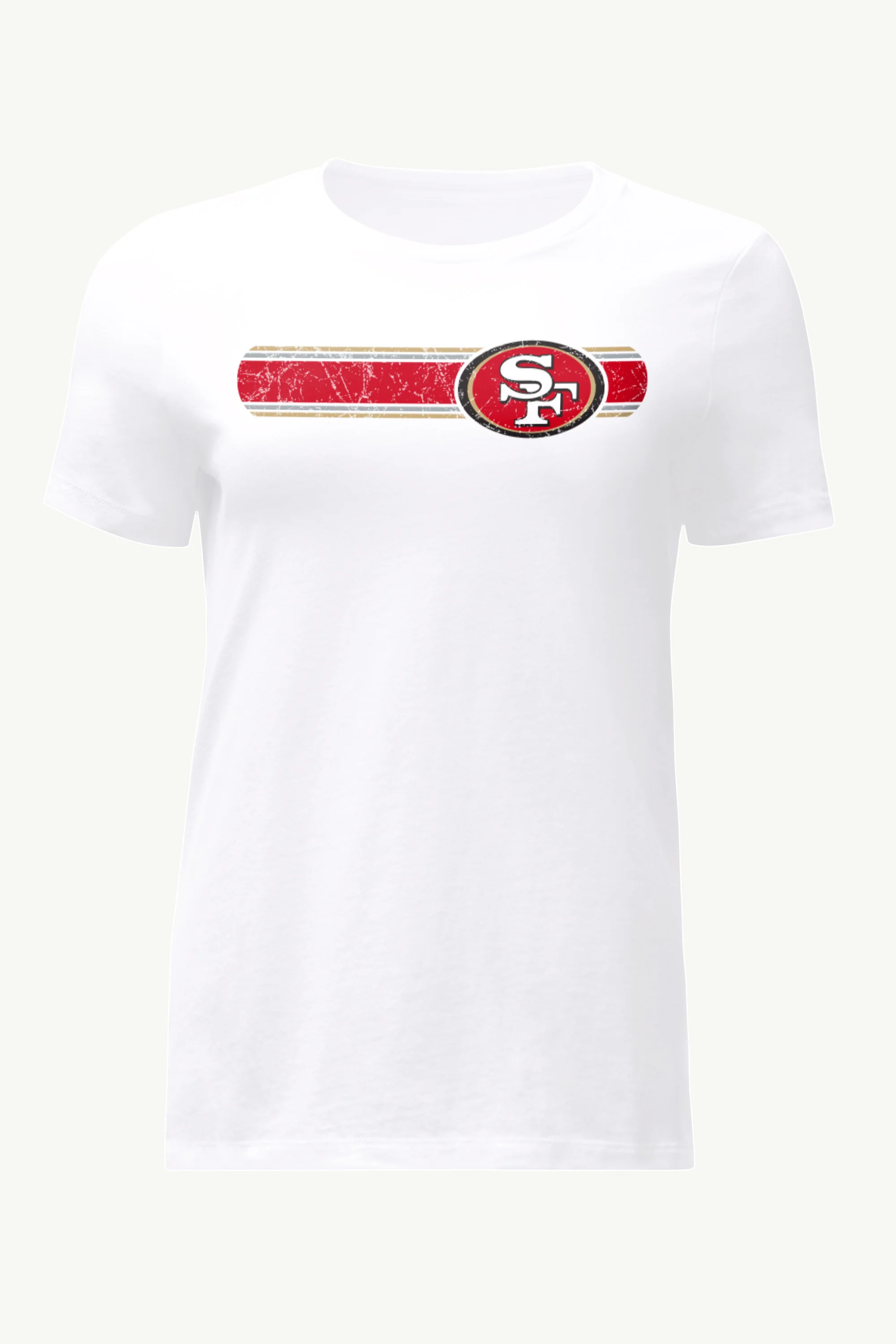 WOMENS SAN FRANCISCO  49ERS STRIPE T SHIRT