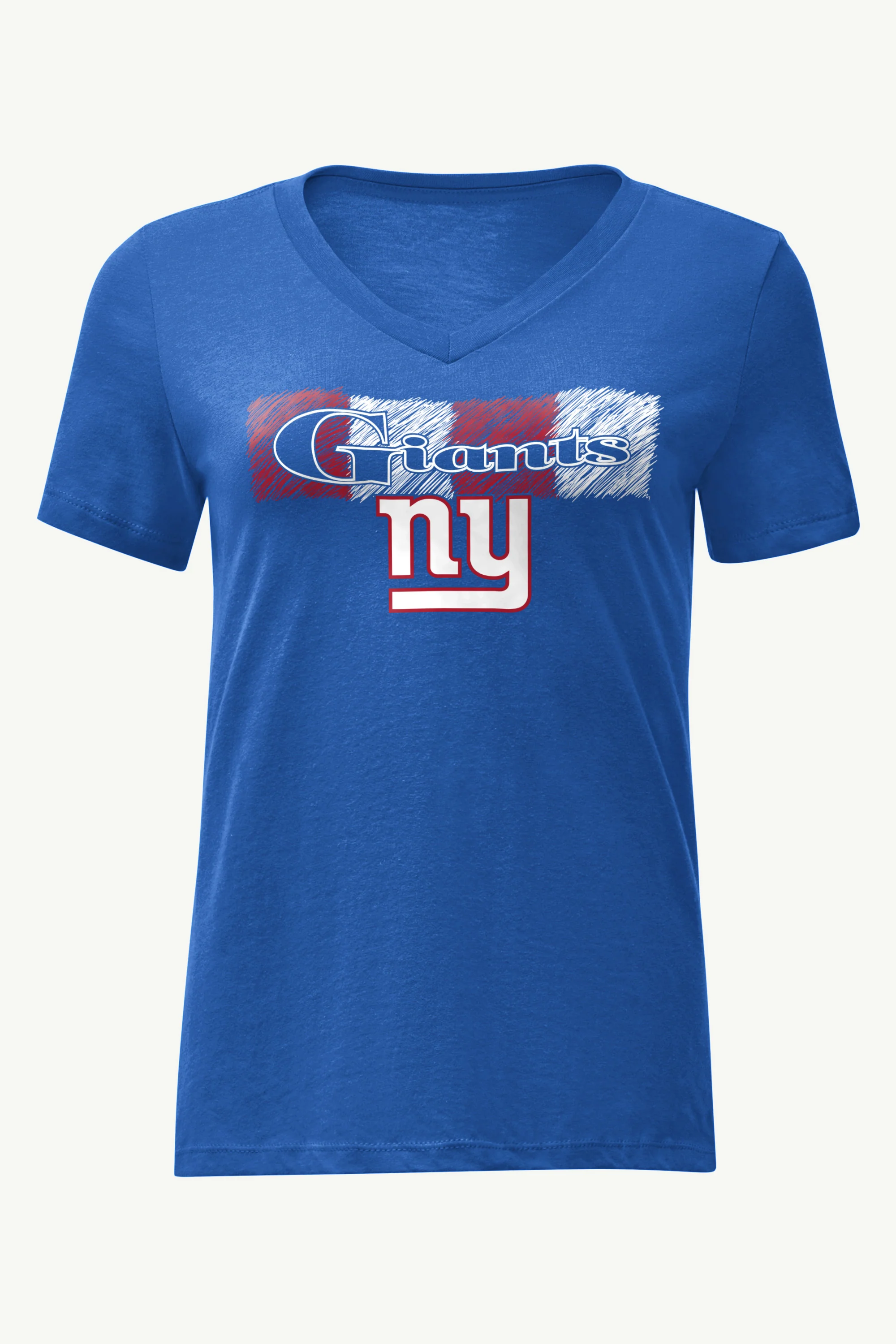 WOMENS NEW YORK GIANTS COLOR SHADING V-NECK T SHIRT