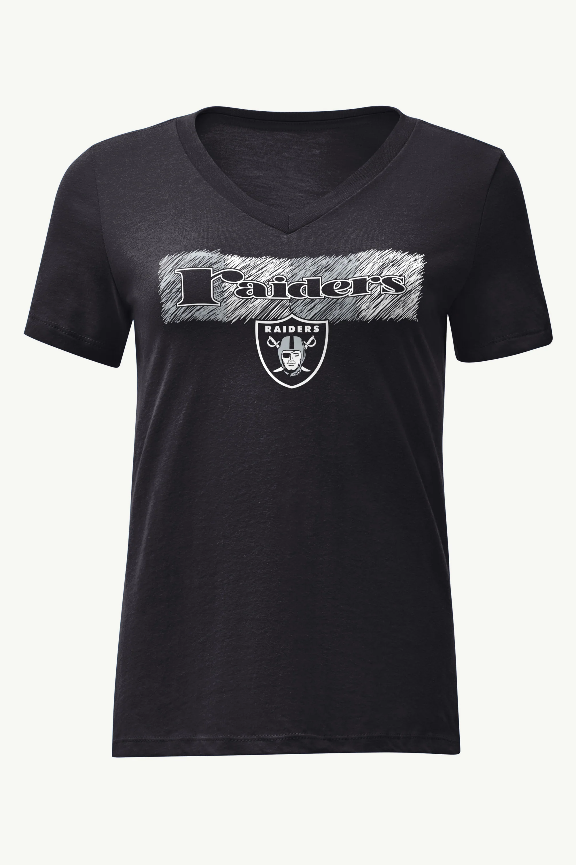 WOMENS LAS VEGAS RAIDERS COLOR SHADING V-NECK T SHIRT