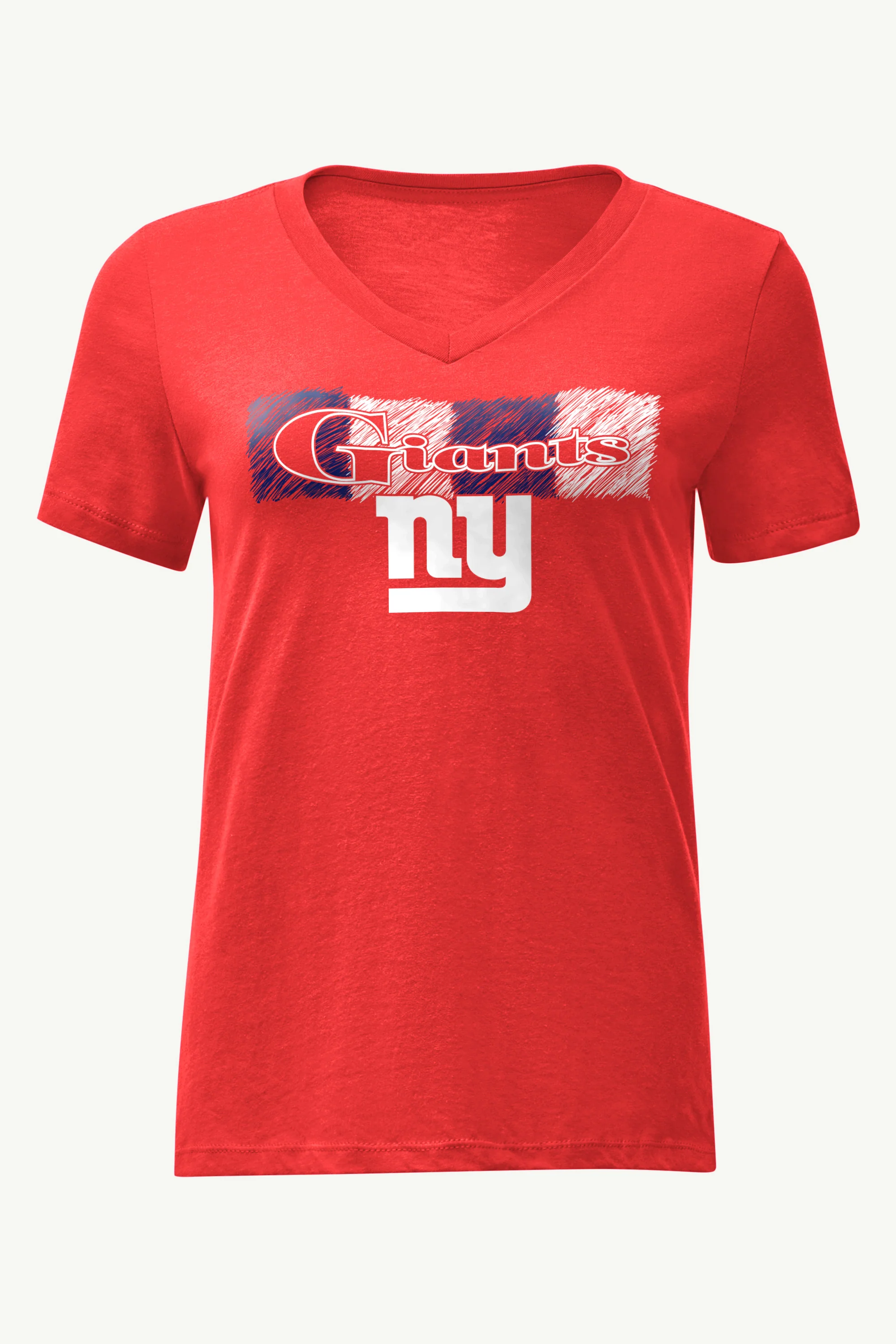 WOMENS NEW YORK GIANTS COLOR SHADING V-NECK T SHIRT
