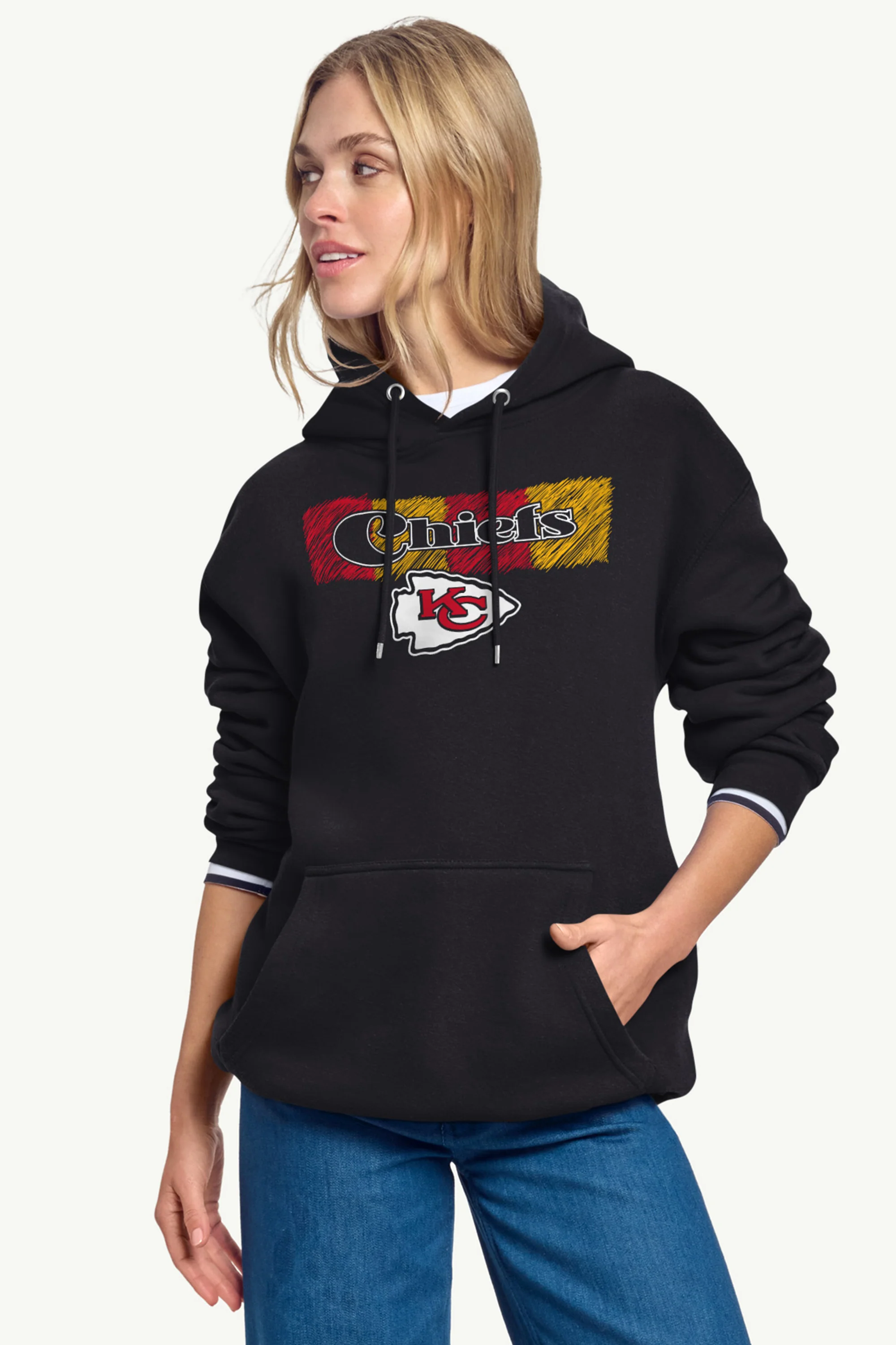 WOMENS KANSAS CITY CHIEFS COLOR SHADING HOODIE - Image 2