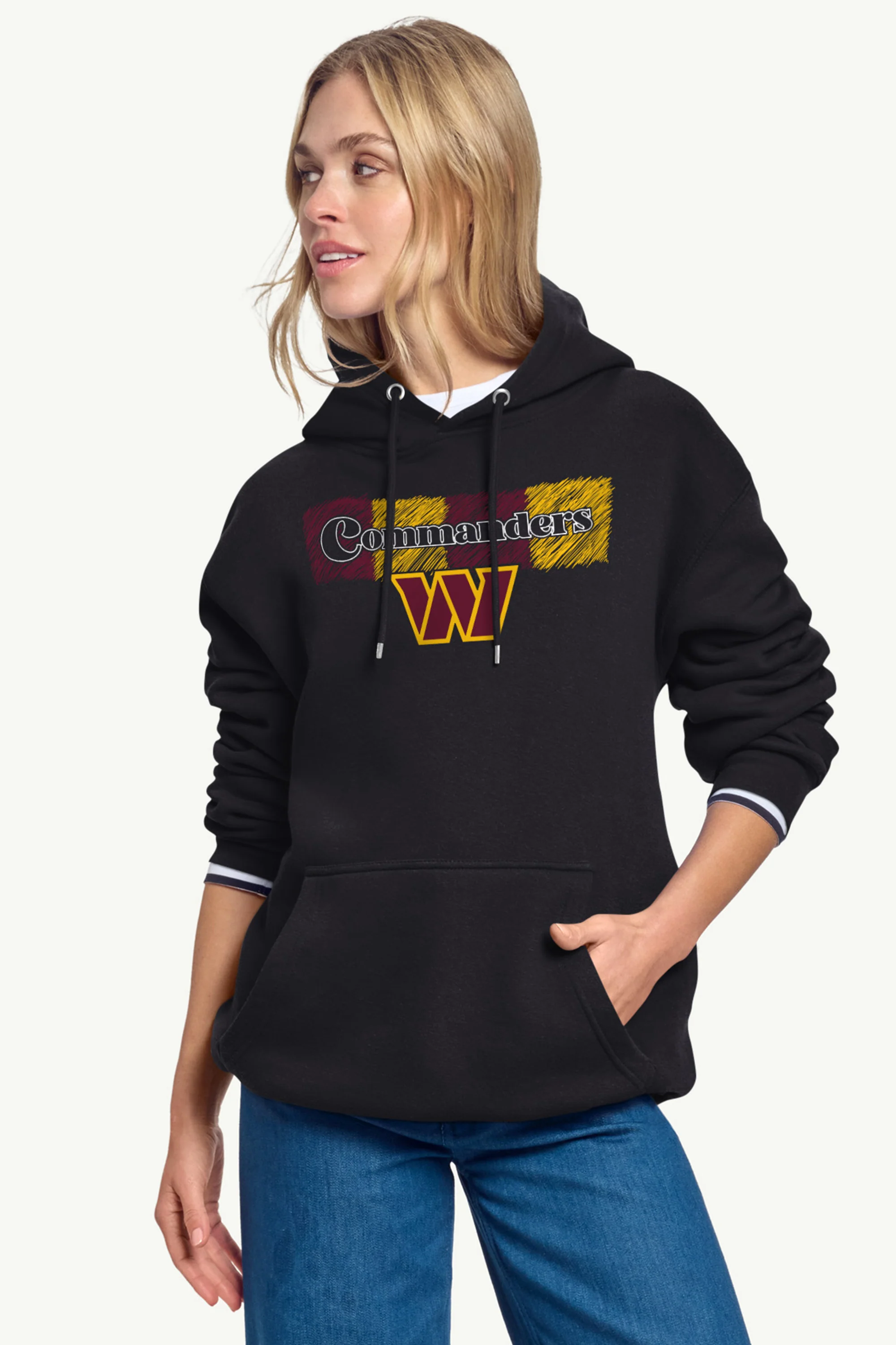 WOMENS WASHINGTON COMMANDERS COLOR SHADING HOODIE - Image 2