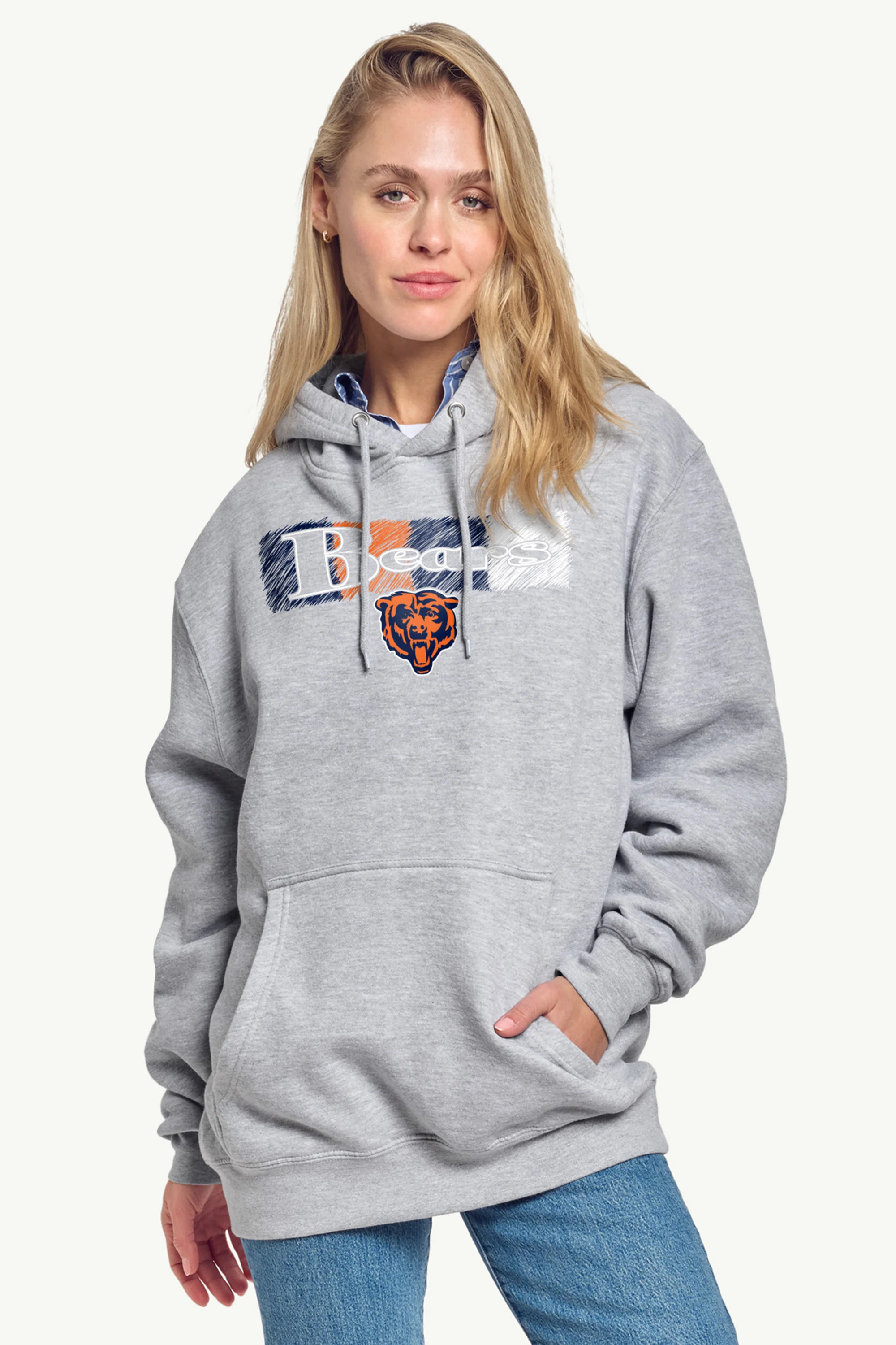 WOMENS CHICAGO BEARS COLOR SHADING HOODIE - Image 2