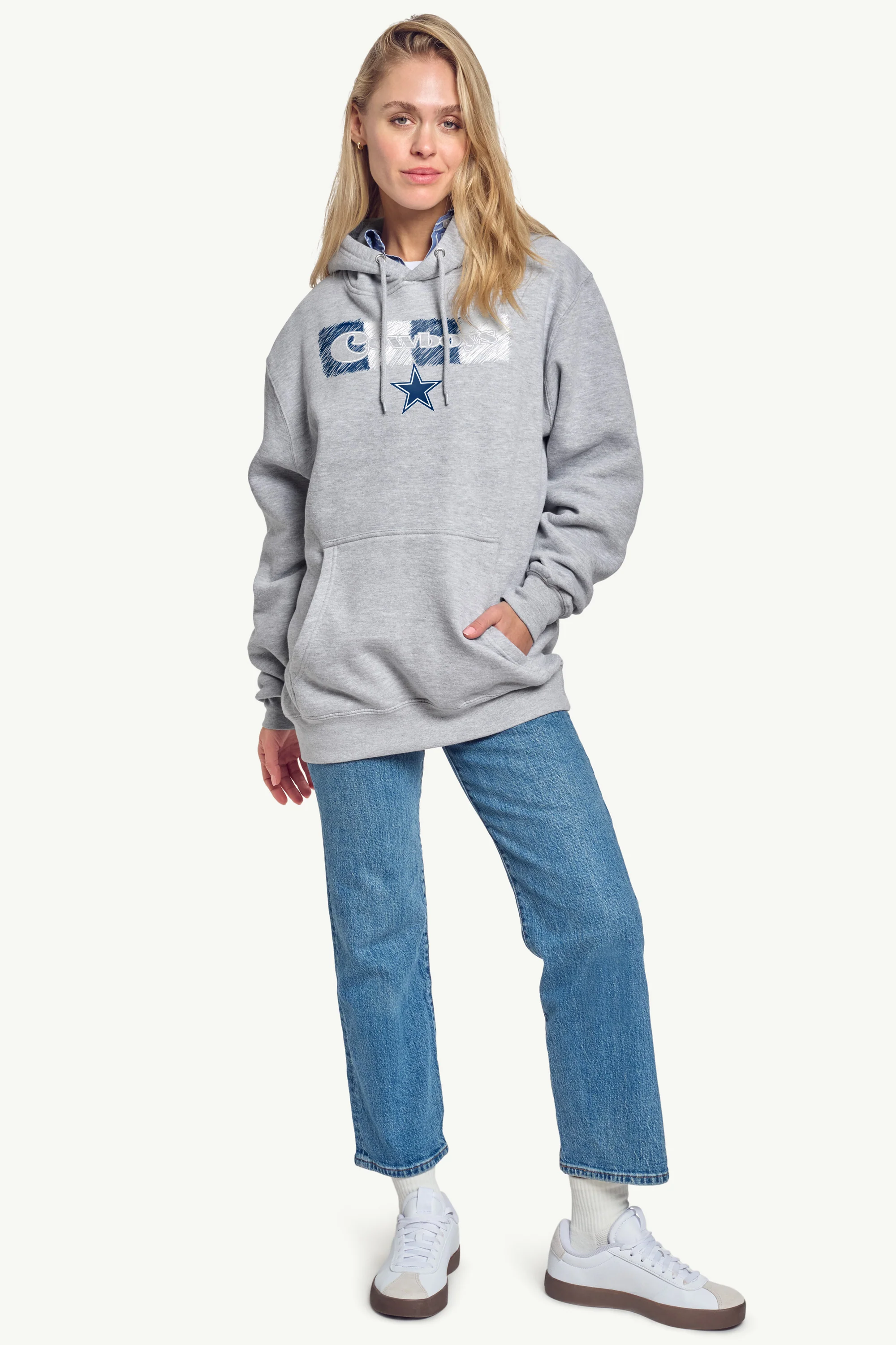 WOMENS DALLAS COWBOYS COLOR SHADING HOODIE - Image 3