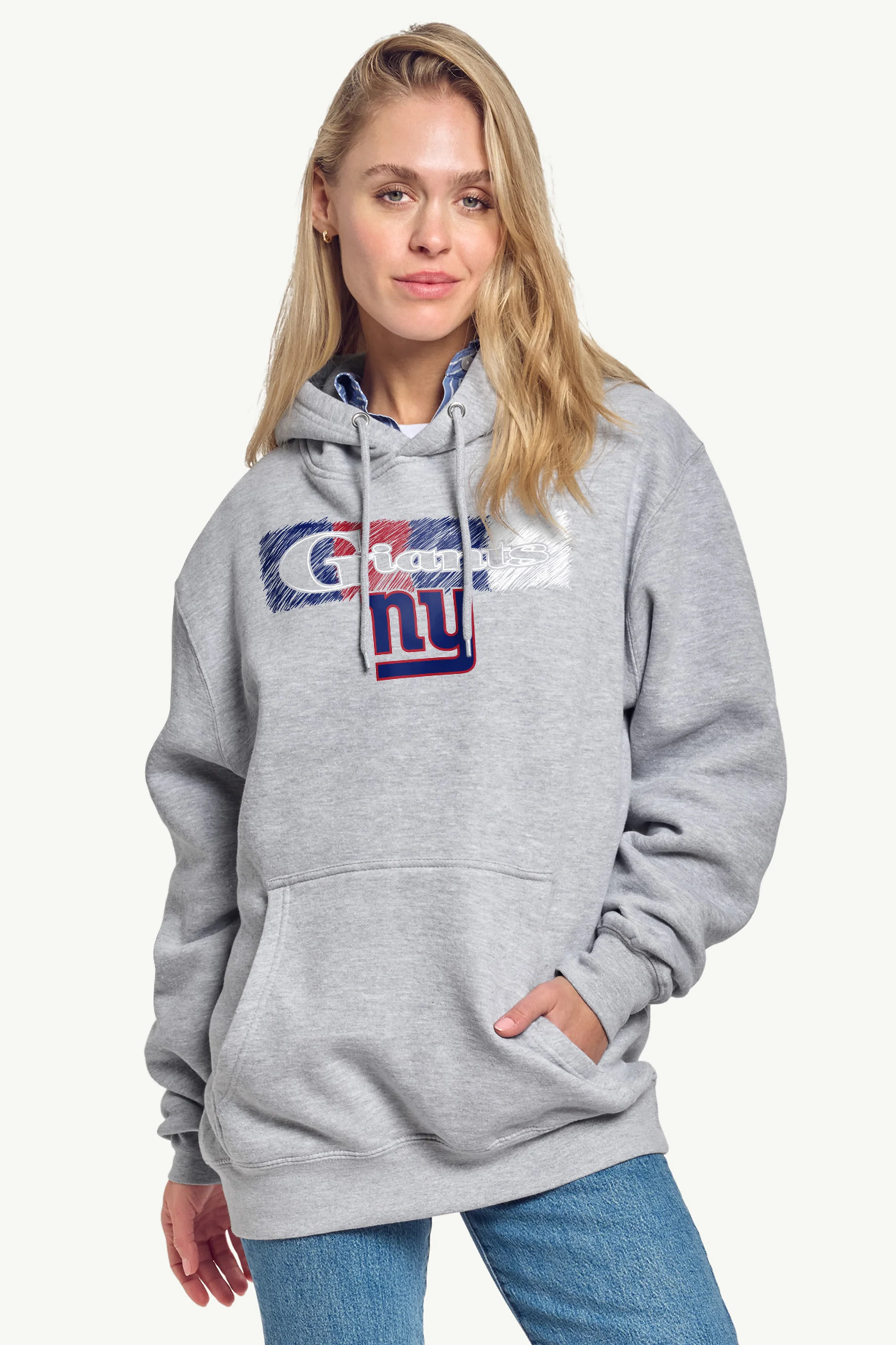 WOMENS NEW YORK GIANTS COLOR SHADING HOODIE - Image 2