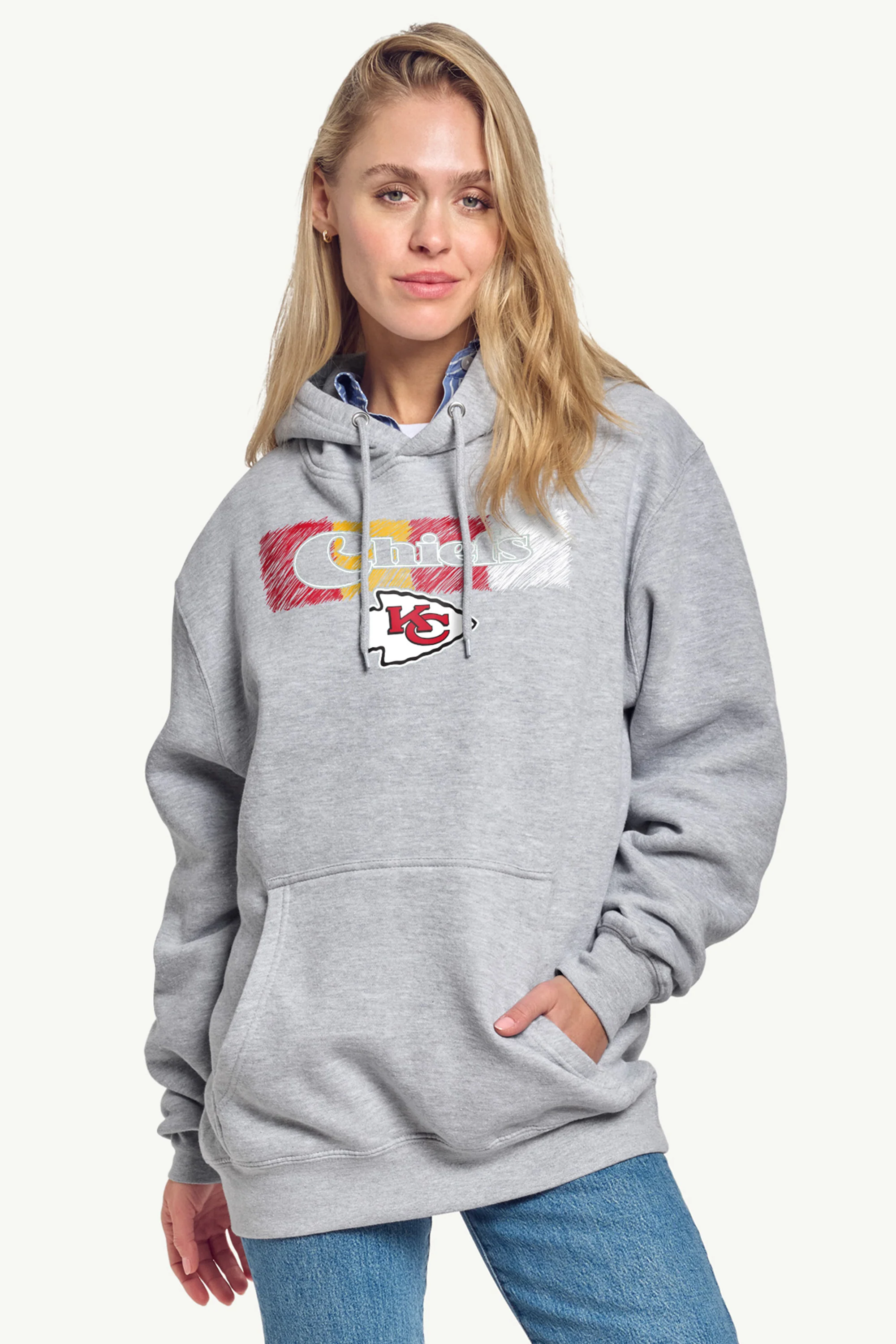 WOMENS KANSAS CITY CHIEFS COLOR SHADING HOODIE - Image 2