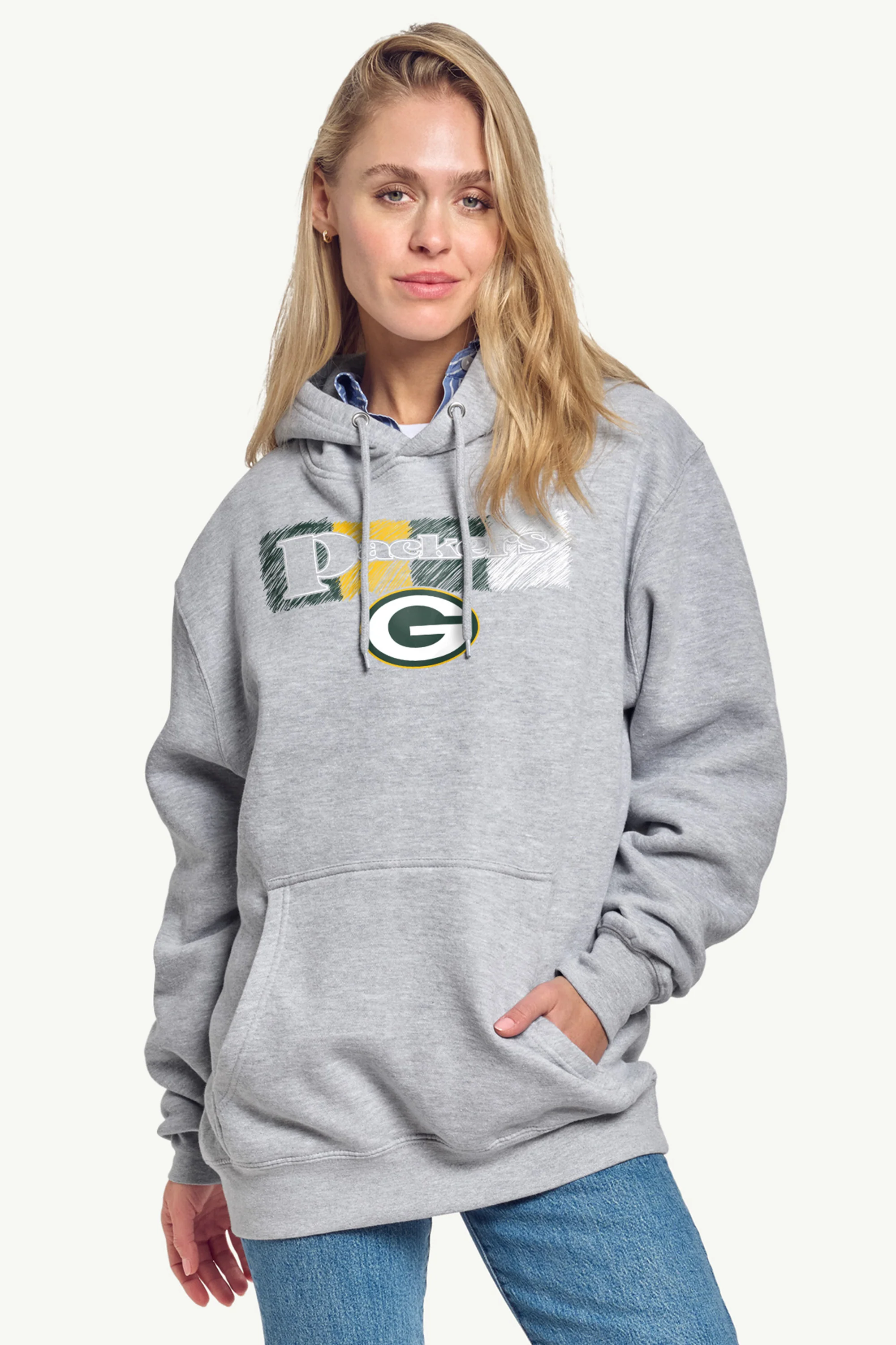 WOMENS GREEN BAY PACKERS COLOR SHADING HOODIE - Image 2