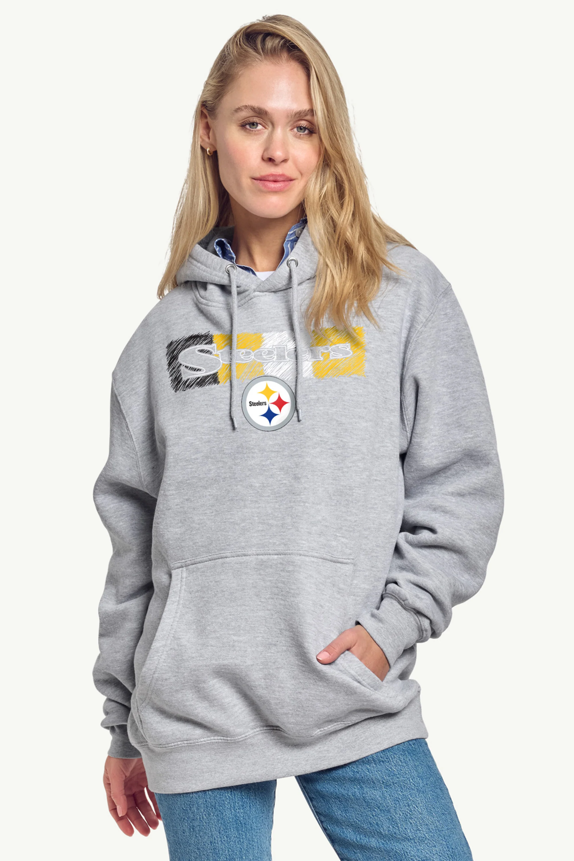 WOMENS PITTSBURGH STEELERS COLOR SHADING HOODIE - Image 2