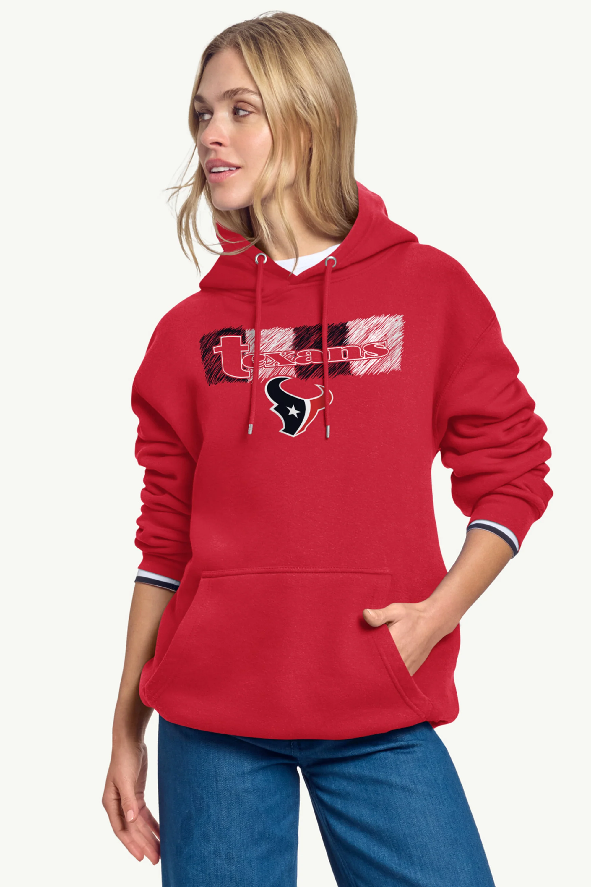 WOMENS HOUSTON TEXANS COLOR SHADING HOODIE - Image 2