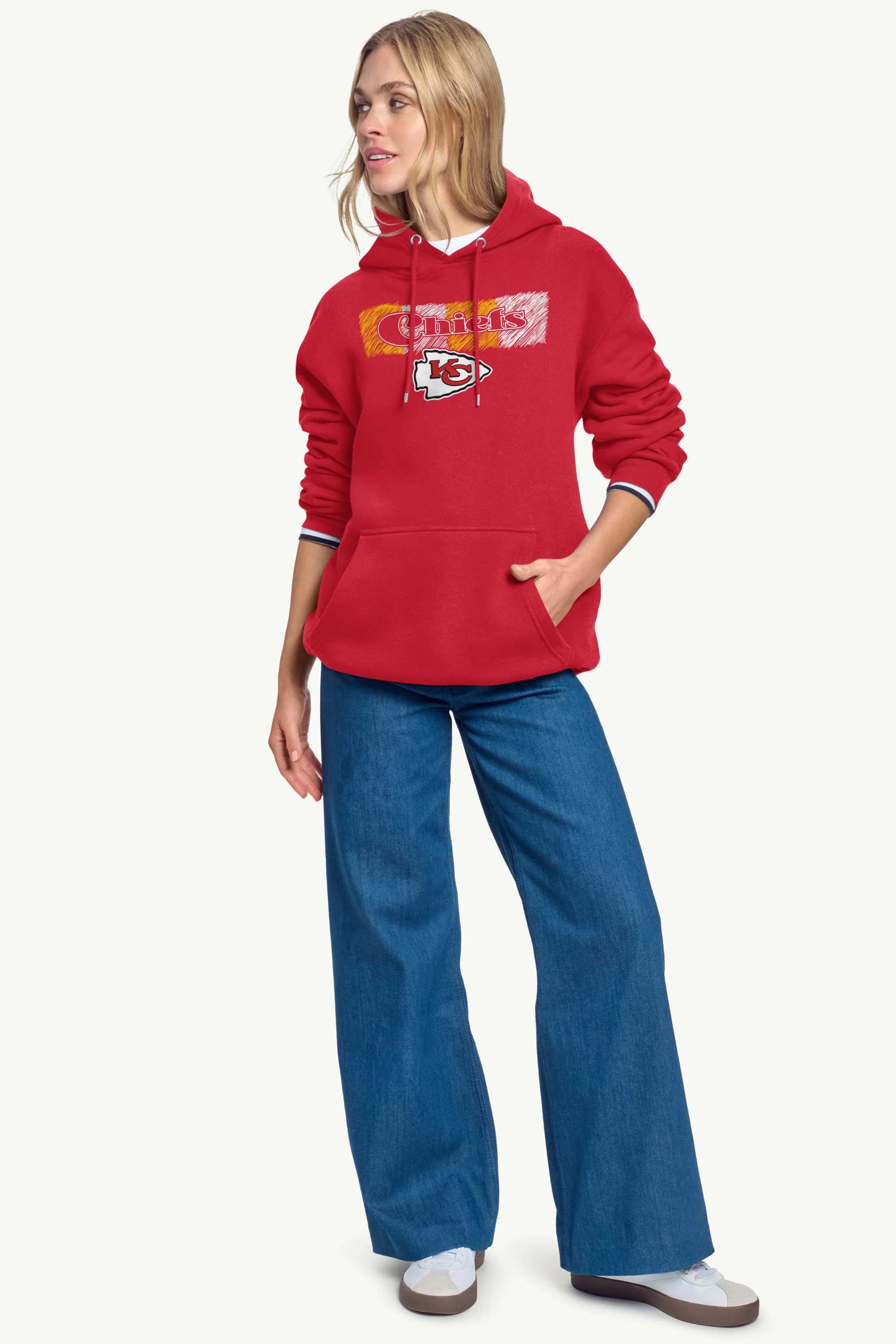 WOMENS KANSAS CITY CHIEFS COLOR SHADING HOODIE - Image 3