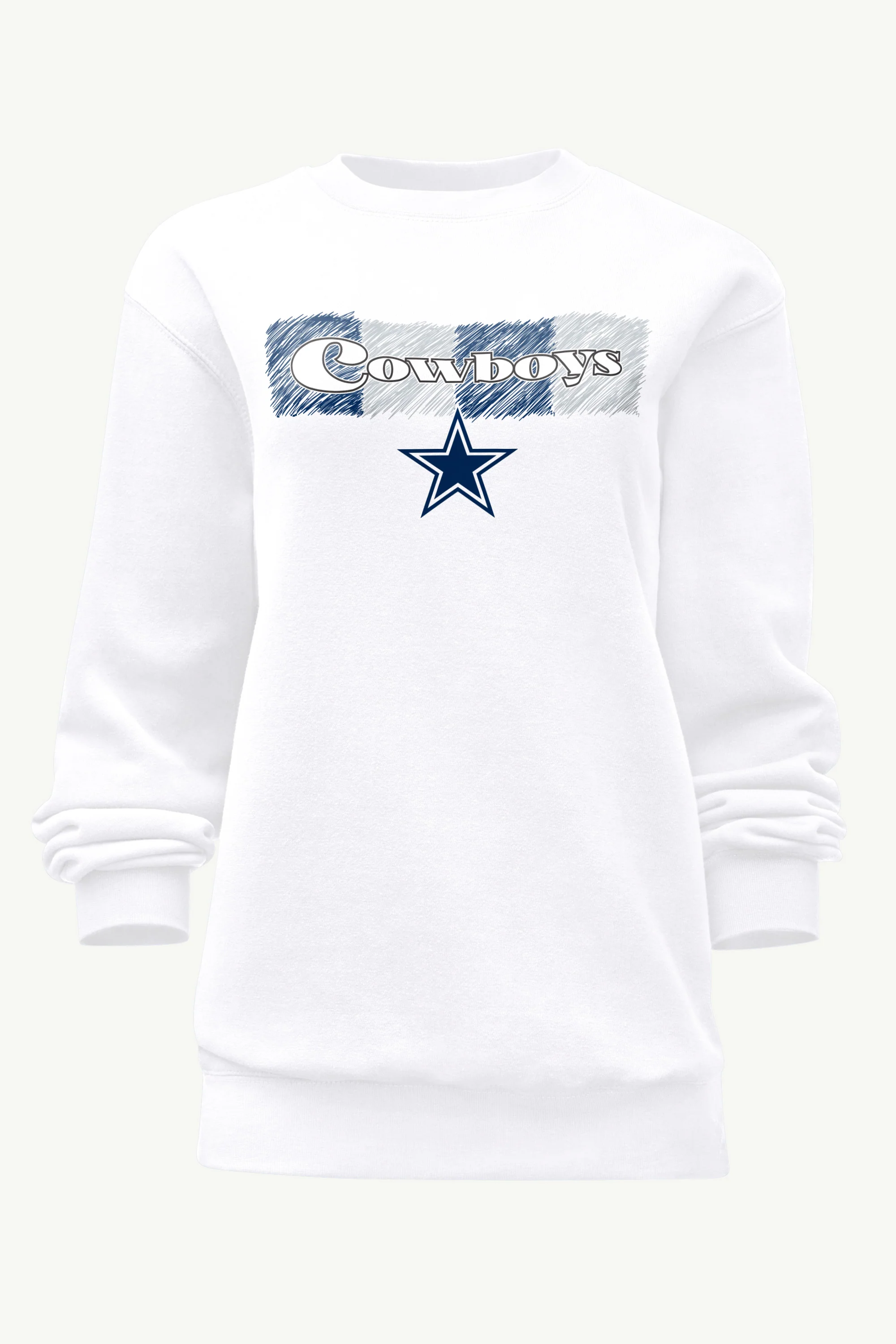 WOMENS DALLAS COWBOYS COLOR SHADING SWEATSHIRT