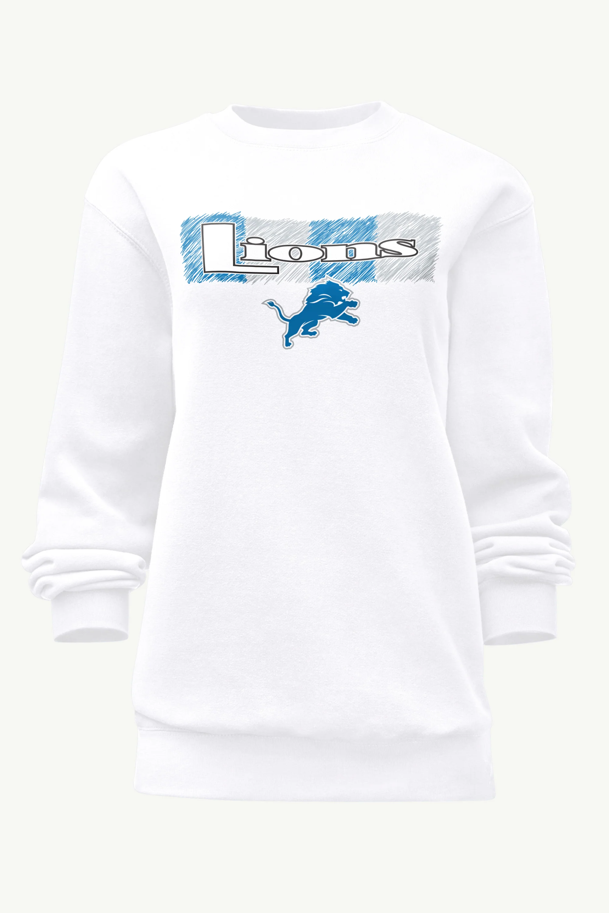 WOMENS DETROIT LIONS COLOR SHADING SWEATSHIRT