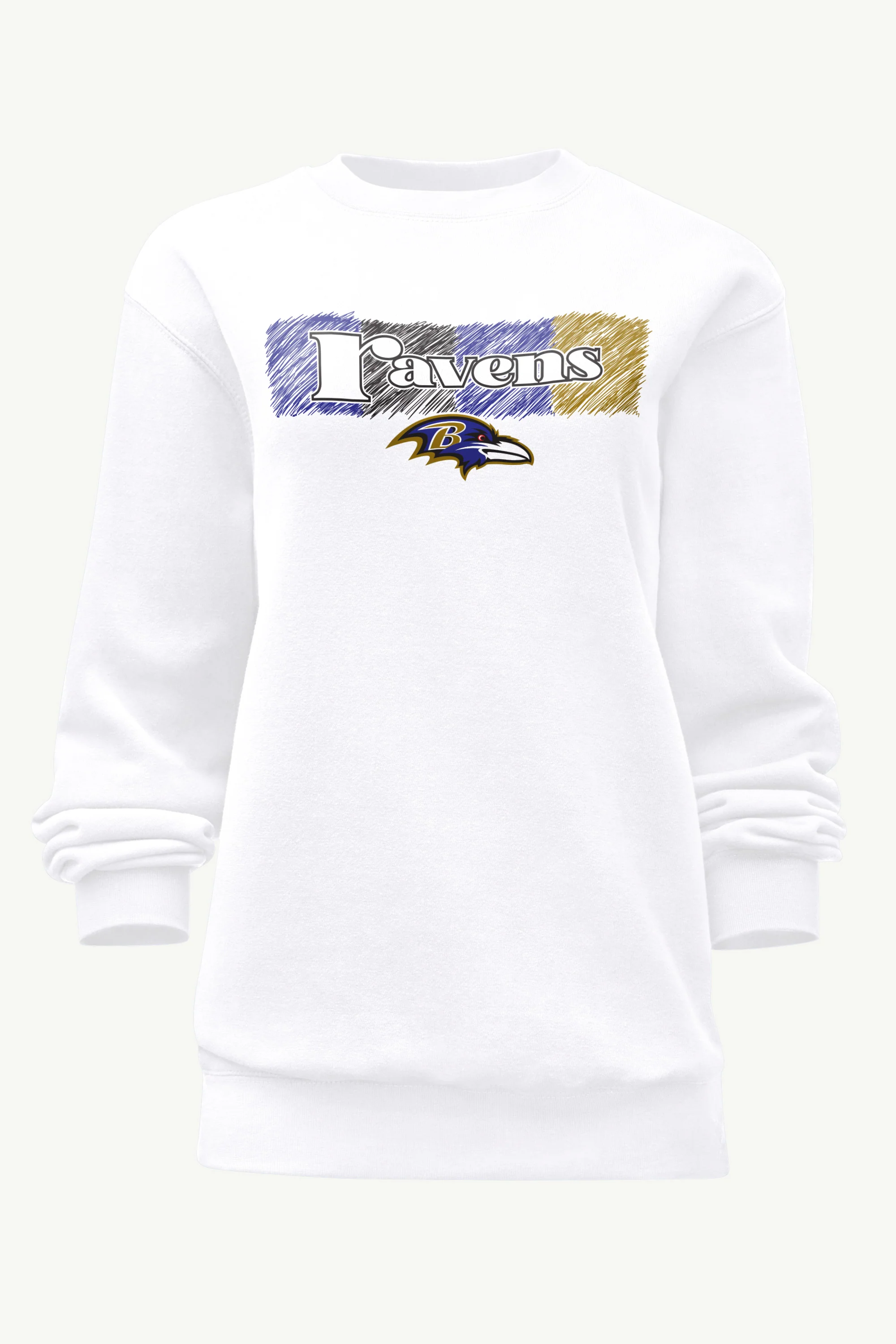 WOMENS BALTIMORE RAVENS COLOR SHADING SWEATSHIRT