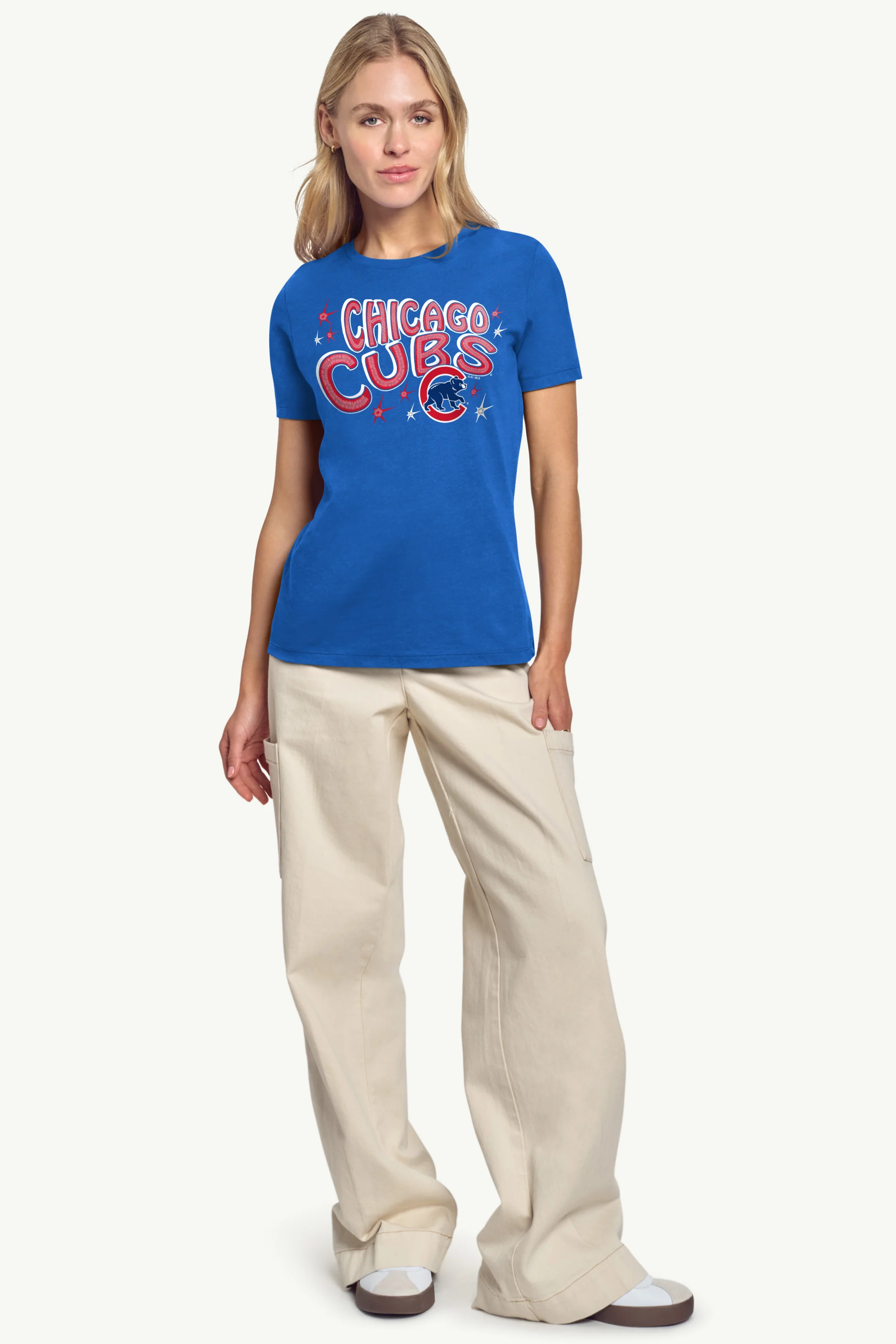 WOMENS CHICAGO CUBS FIREWORKS T SHIRT - Image 4