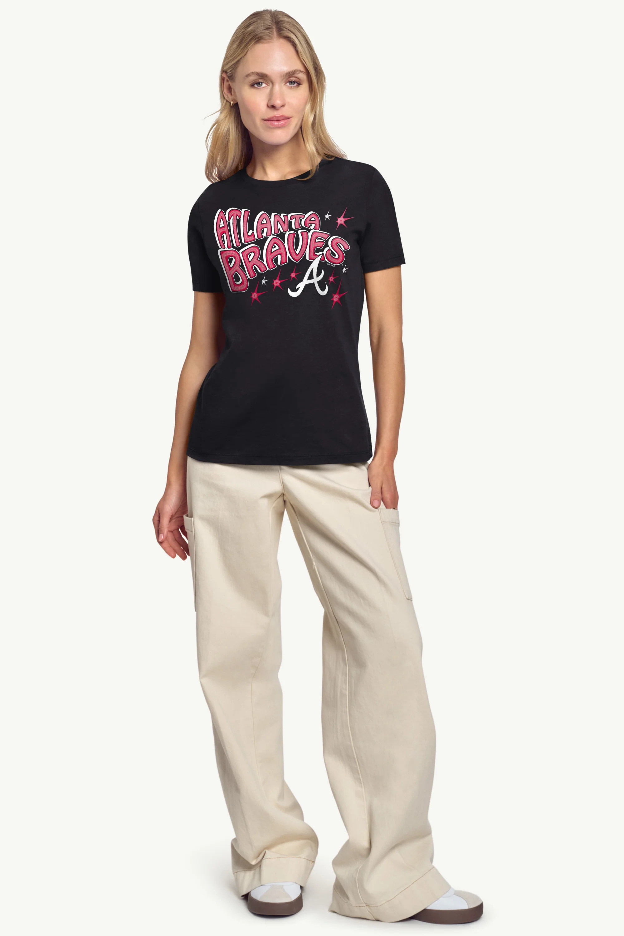 WOMENS ATLANTA BRAVES FIREWORKS T SHIRT - Image 4