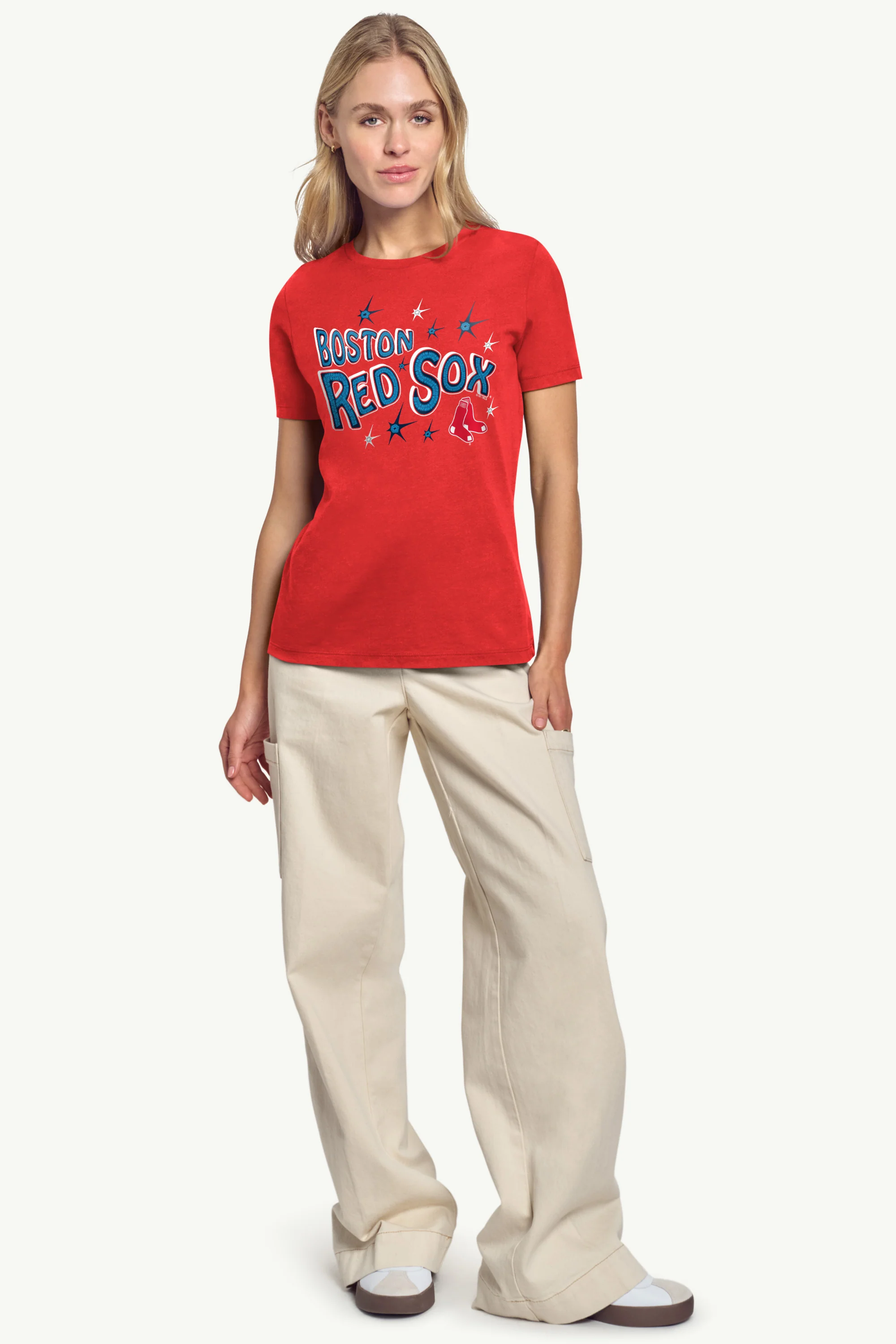 WOMENS BOSTON RED SOX FIREWORKS T SHIRT - Image 4