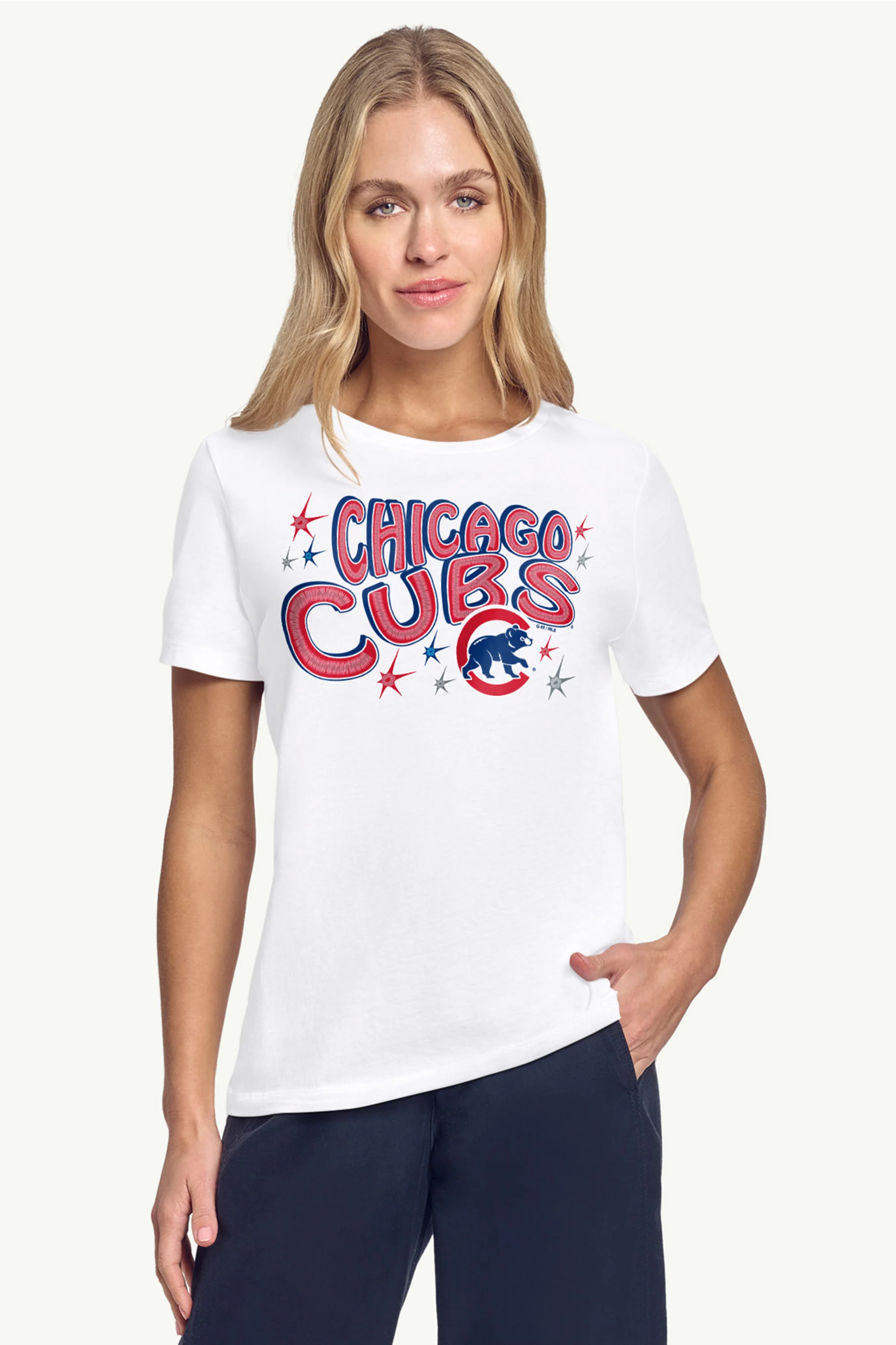 WOMENS CHICAGO CUBS FIREWORKS T SHIRT - Image 3