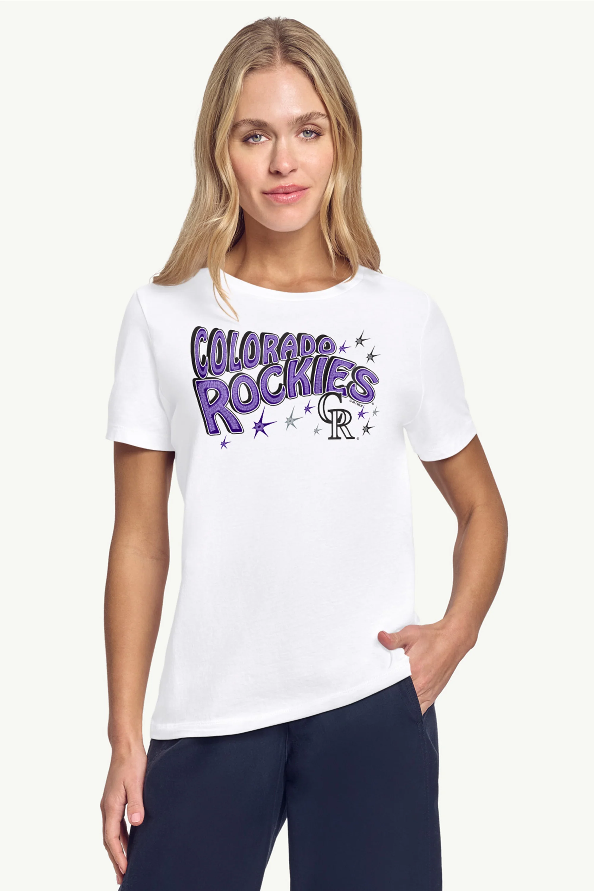 WOMENS COLORADO ROCKIES FIREWORKS T SHIRT - Image 3