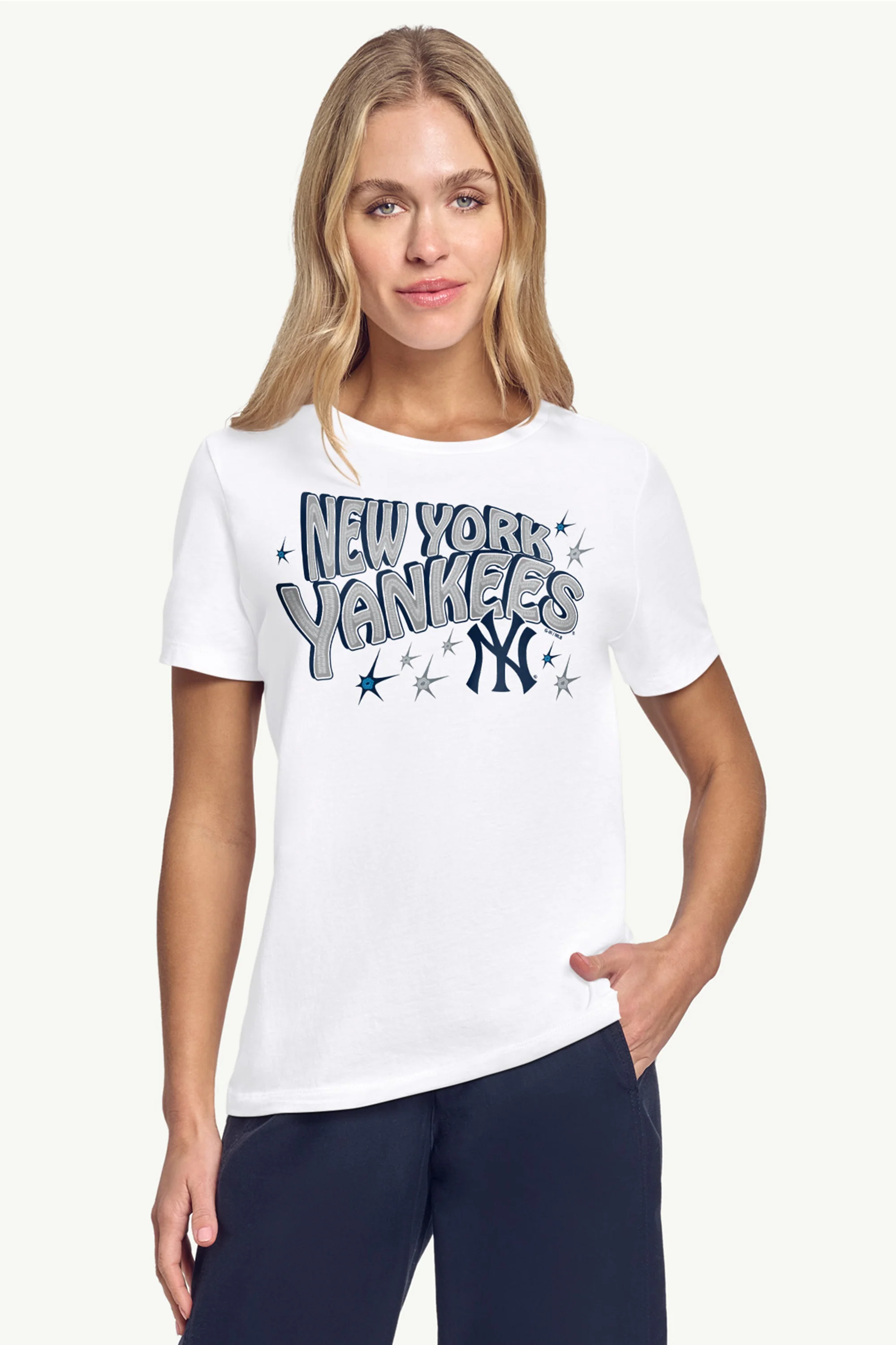 WOMENS NEW YORK YANKEES FIREWORKS T SHIRT - Image 3