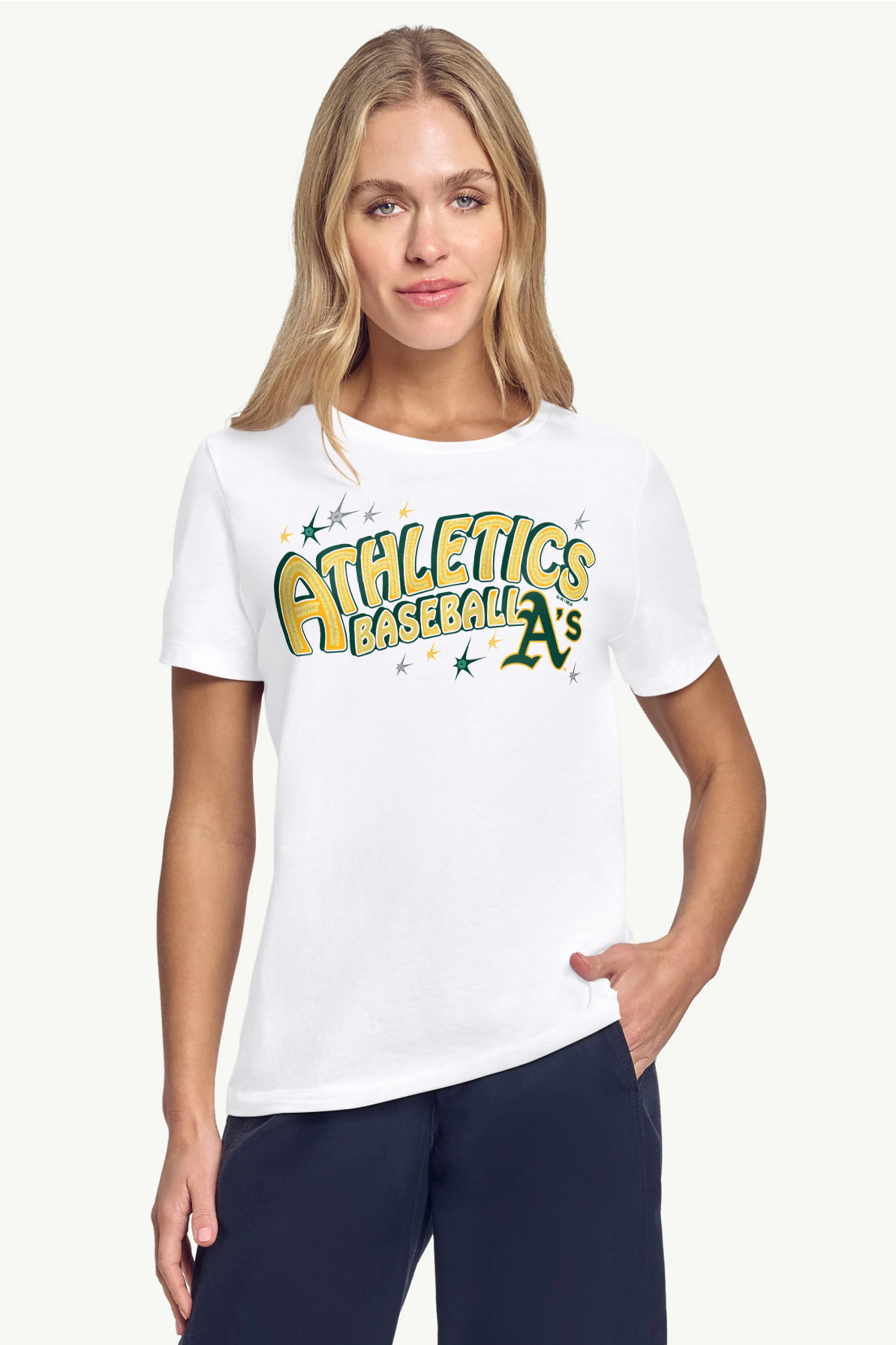 WOMENS OAKLAND ATHLETICS FIREWORKS T SHIRT - Image 3