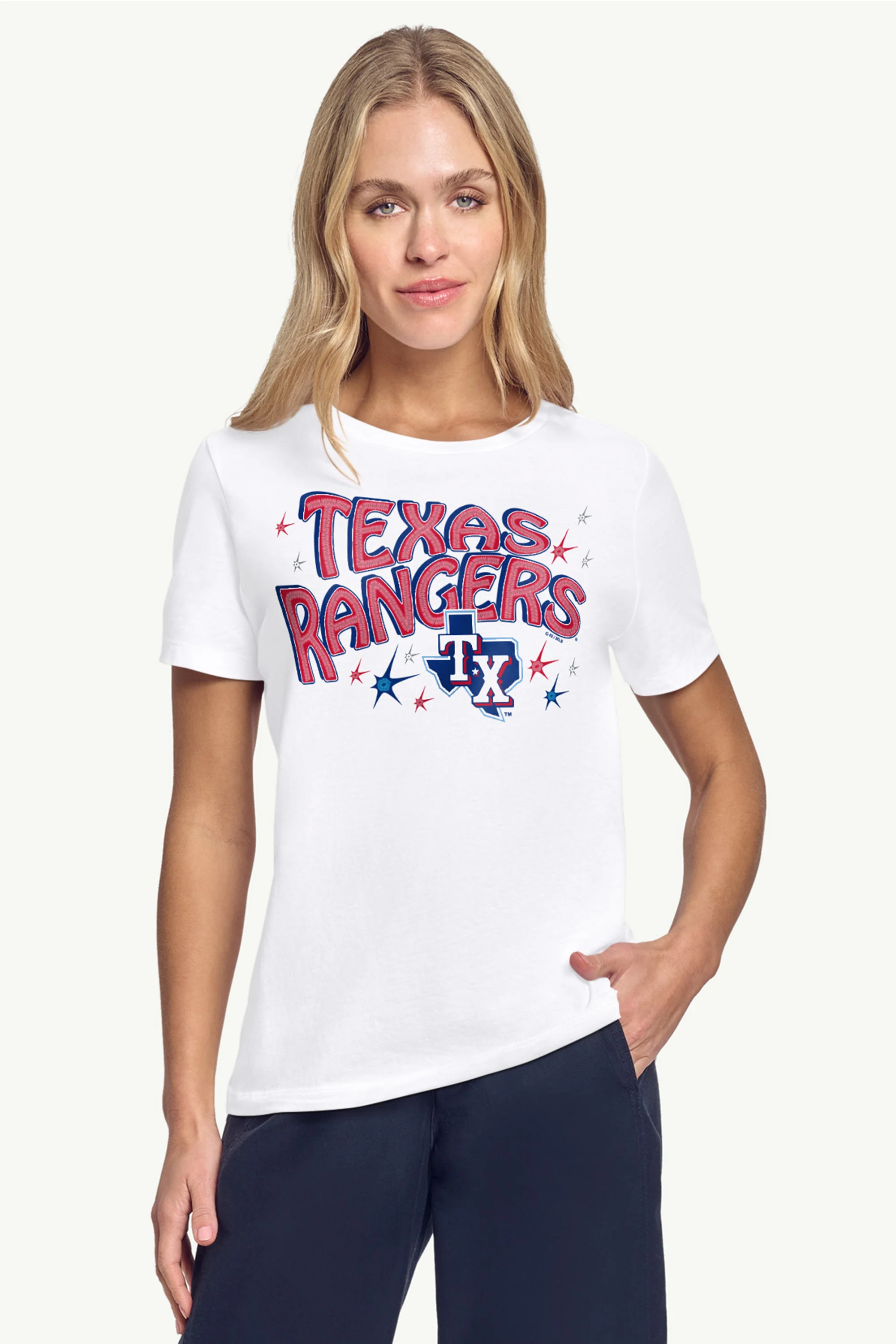 WOMENS TEXAS RANGERS FIREWORKS T SHIRT - Image 3