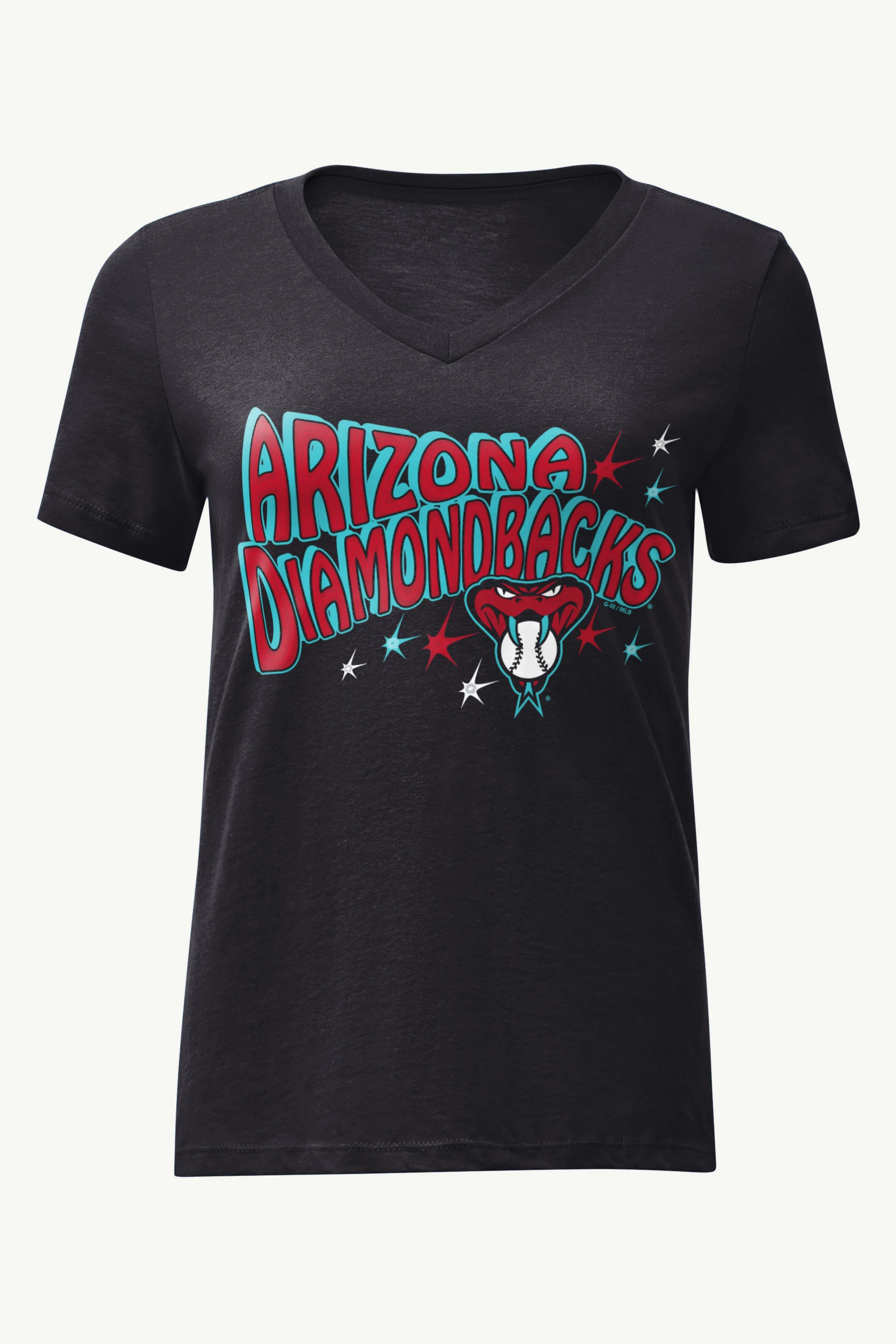 WOMENS ARIZONA DIAMONDBACKS FIREWORKS V NECK T SHIRT
