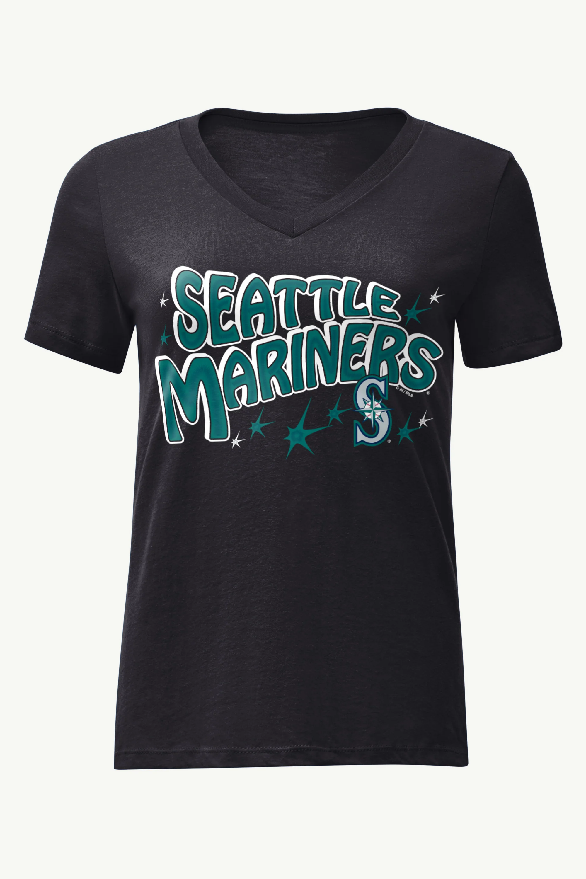 WOMENS SEATTLE MARINERS FIREWORKS V NECK T SHIRT