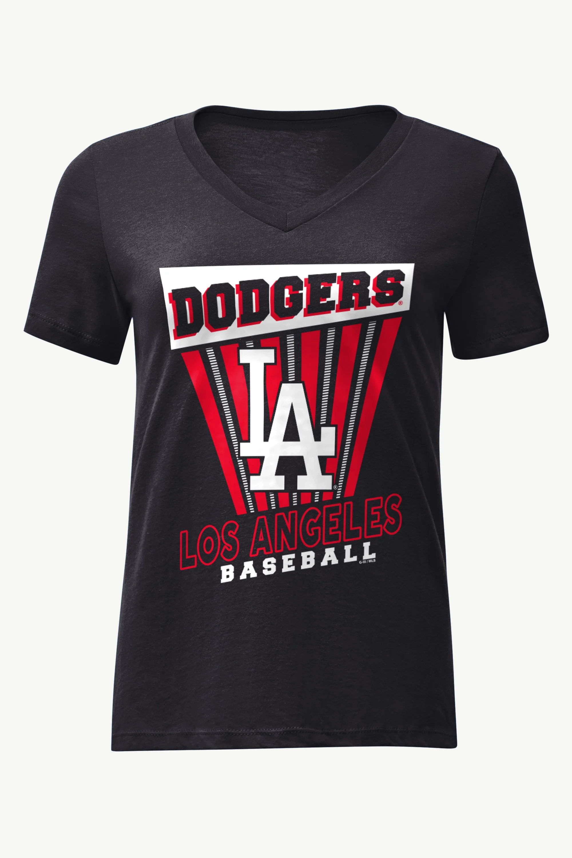 WOMENS LOS ANGELES DODGERS POSTER PRINT V NECK T SHIRT