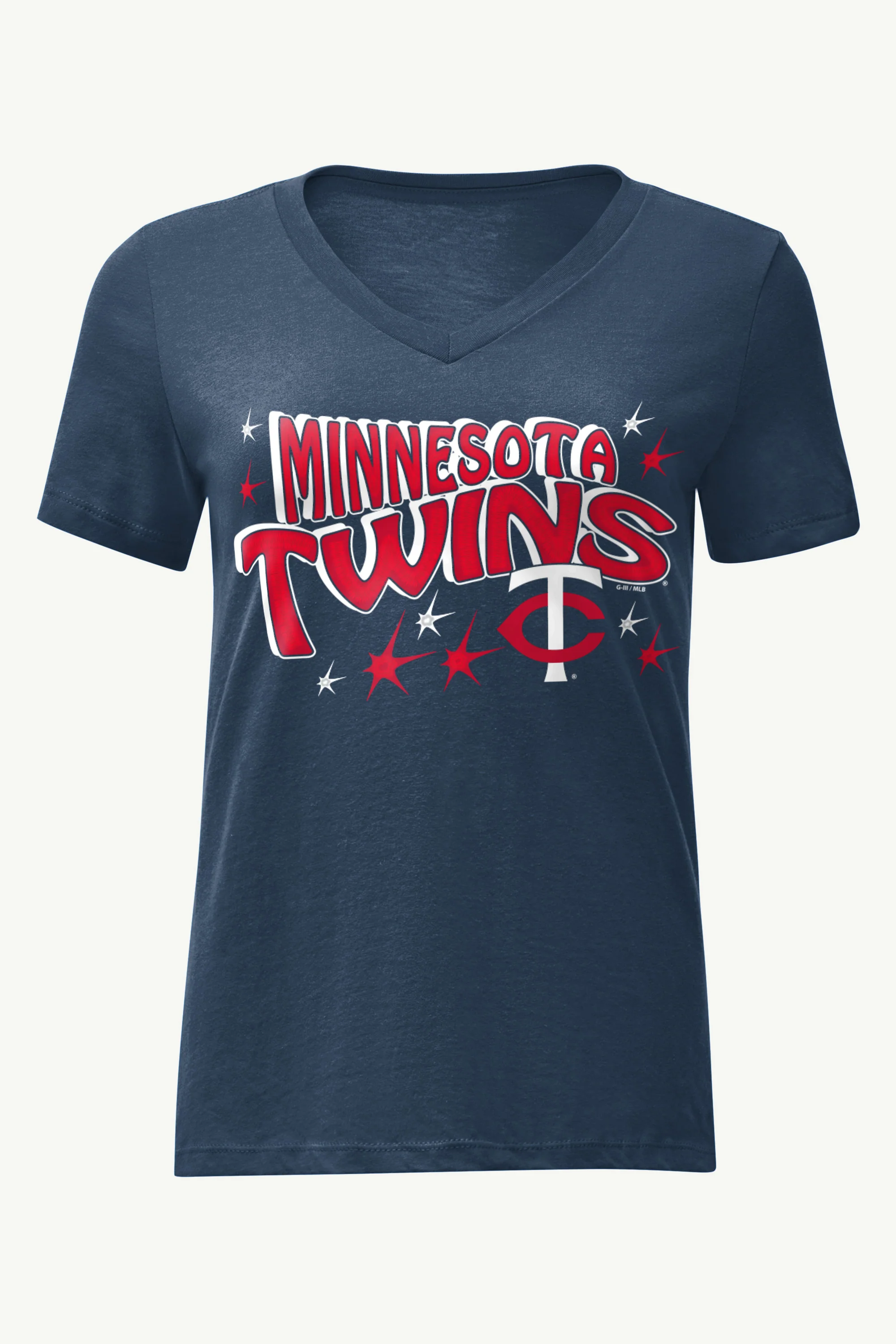 WOMENS MINNESOTA TWINS FIREWORKS V NECK T SHIRT