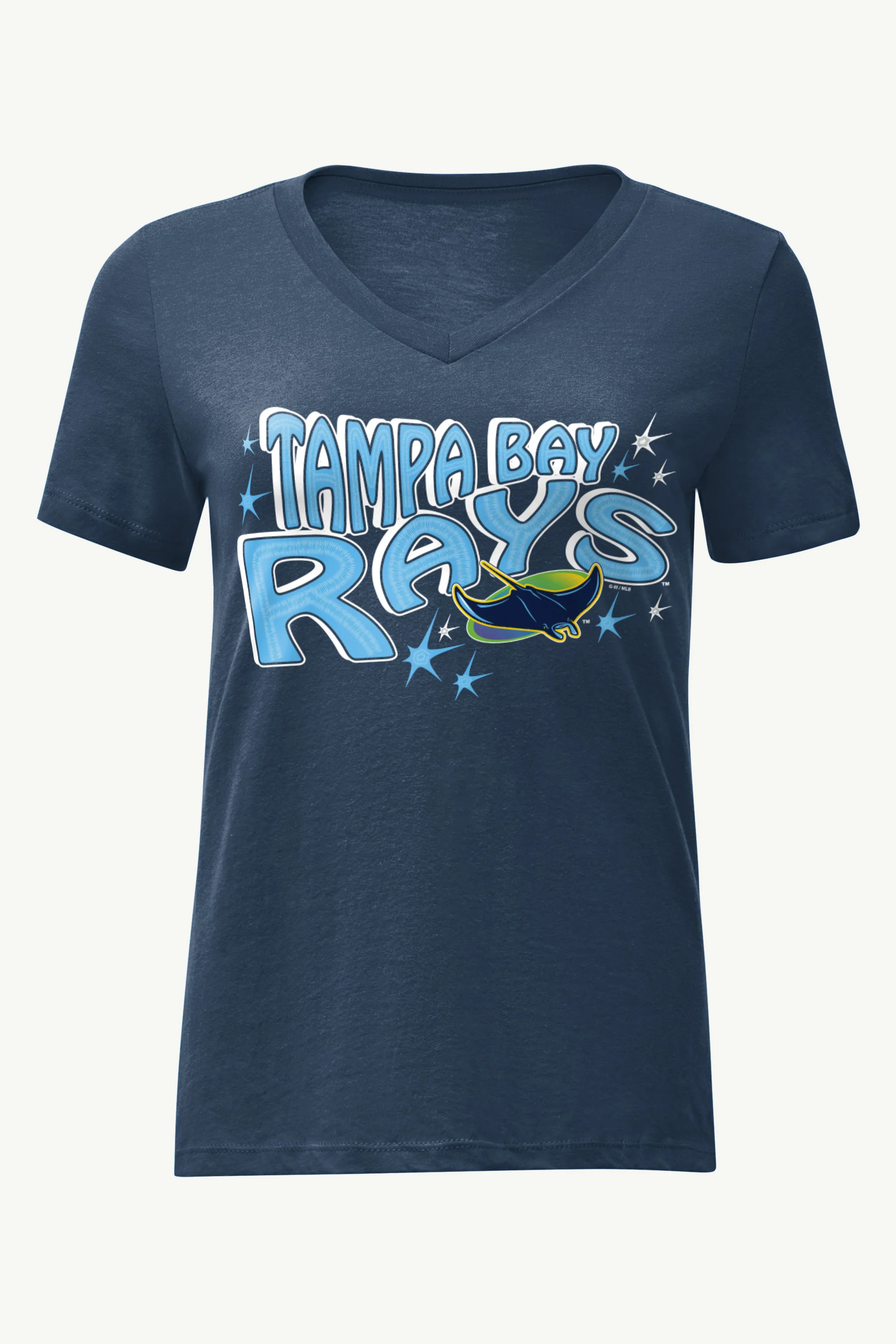 WOMENS TAMPA BAY RAYS FIREWORKS V NECK T SHIRT
