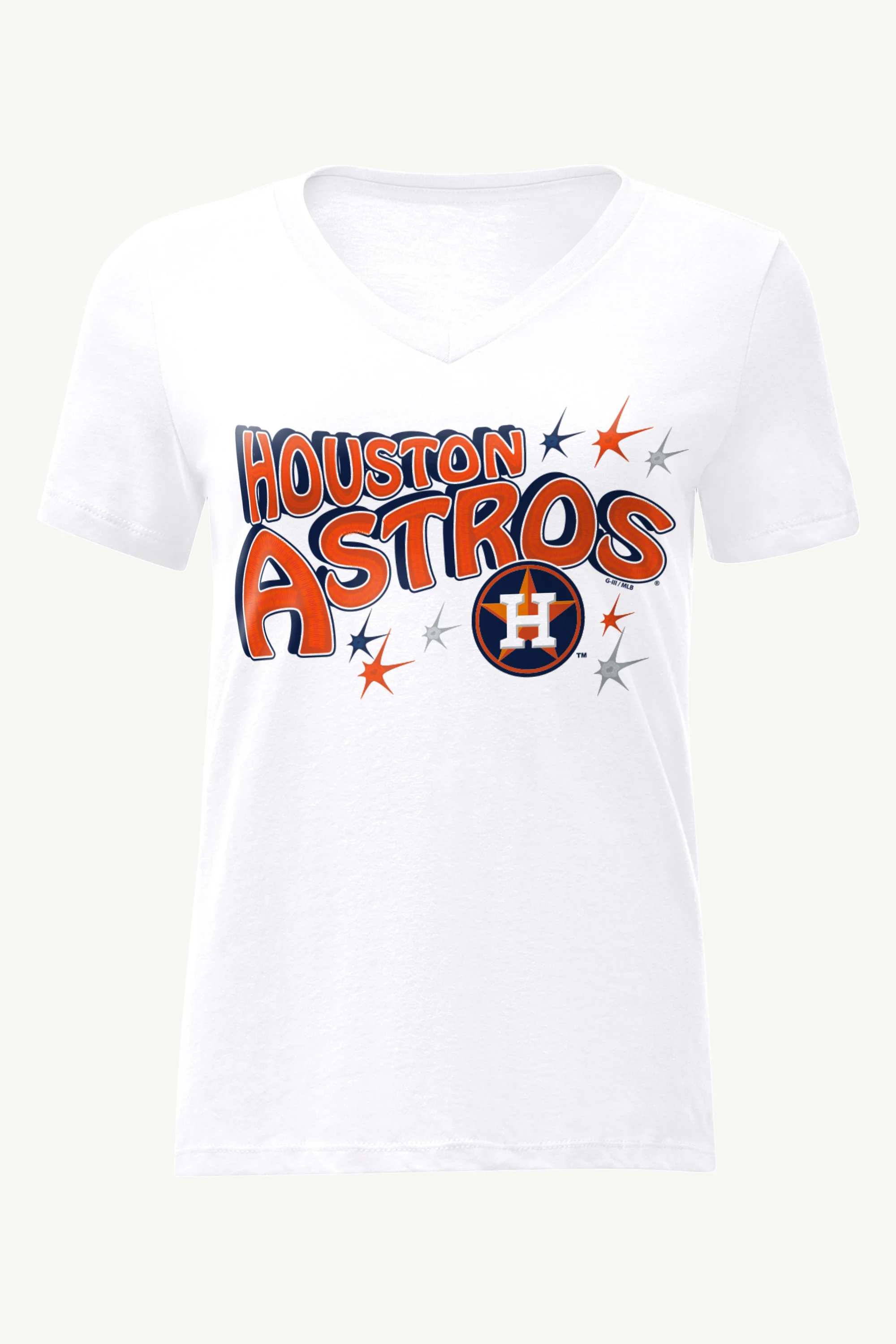 WOMENS HOUSTON ASTROS FIREWORKS V NECK T SHIRT - Image 4